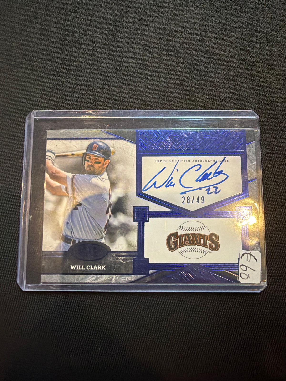 2025 Topps Tier One Will Clark Auto /49
