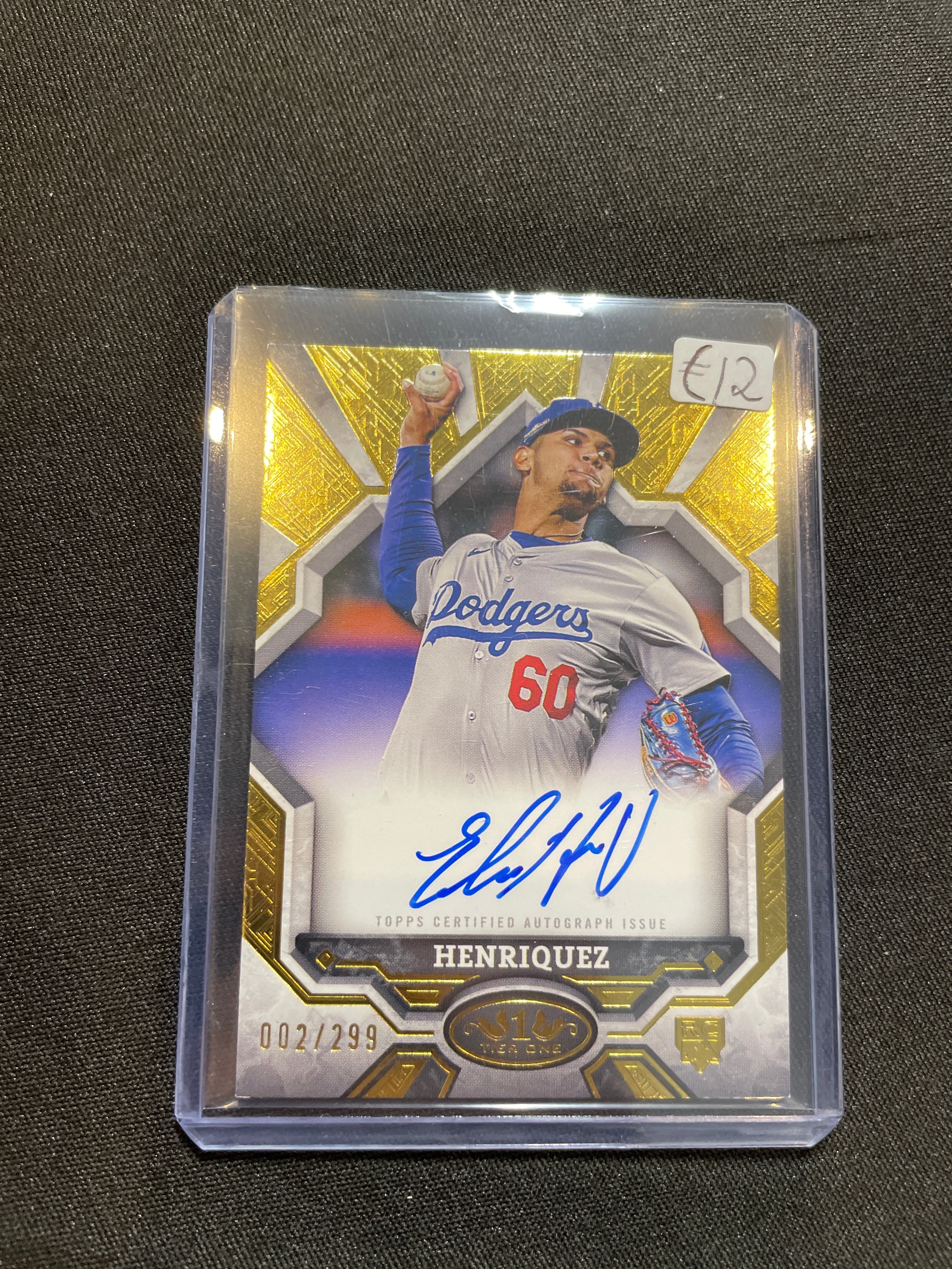 2025 Topps Tier One Baseball Henriquez Autograph /299