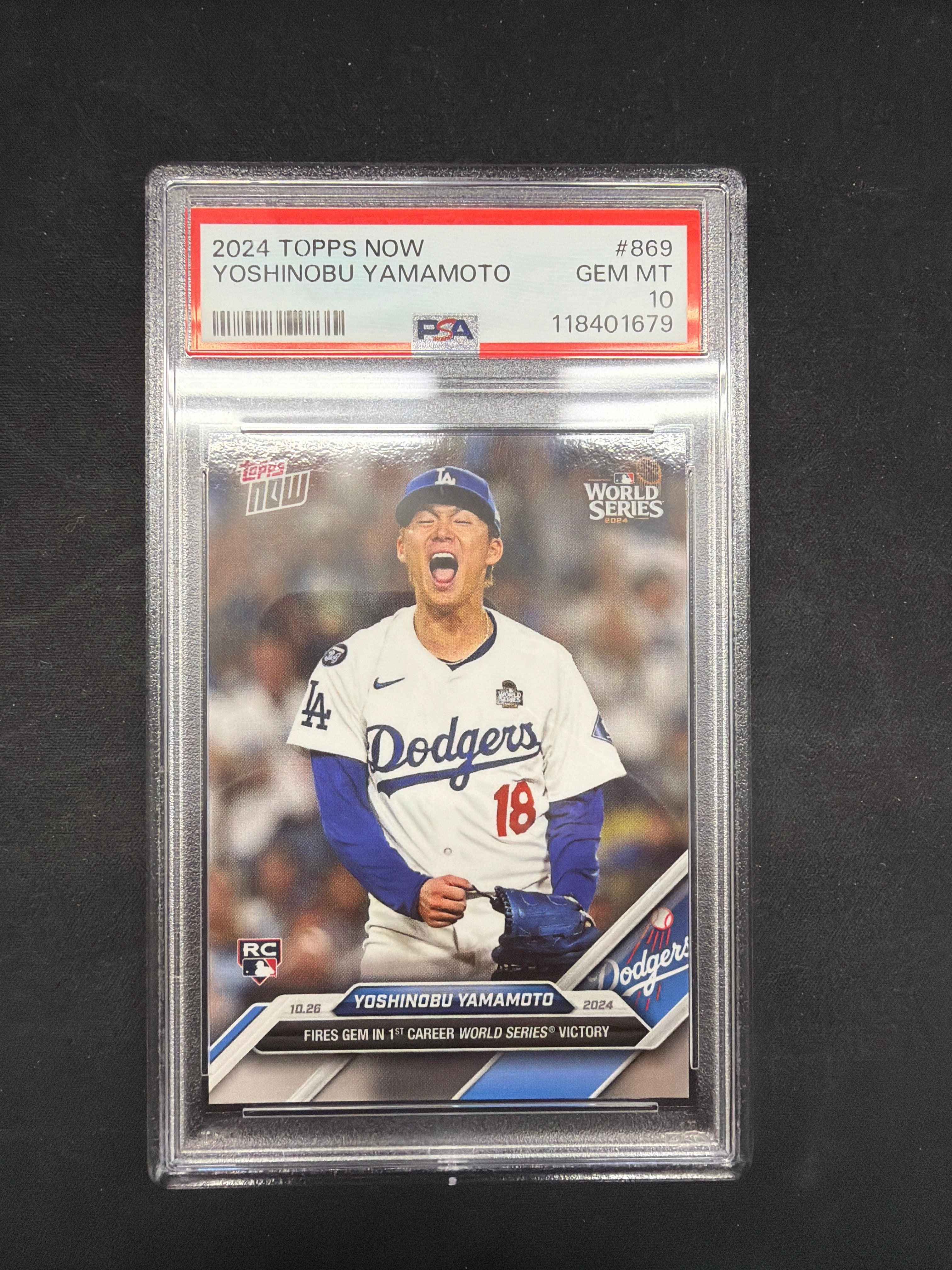 2024 Topps Now Yoshinobu Yamamoto PSA Gem MT 10