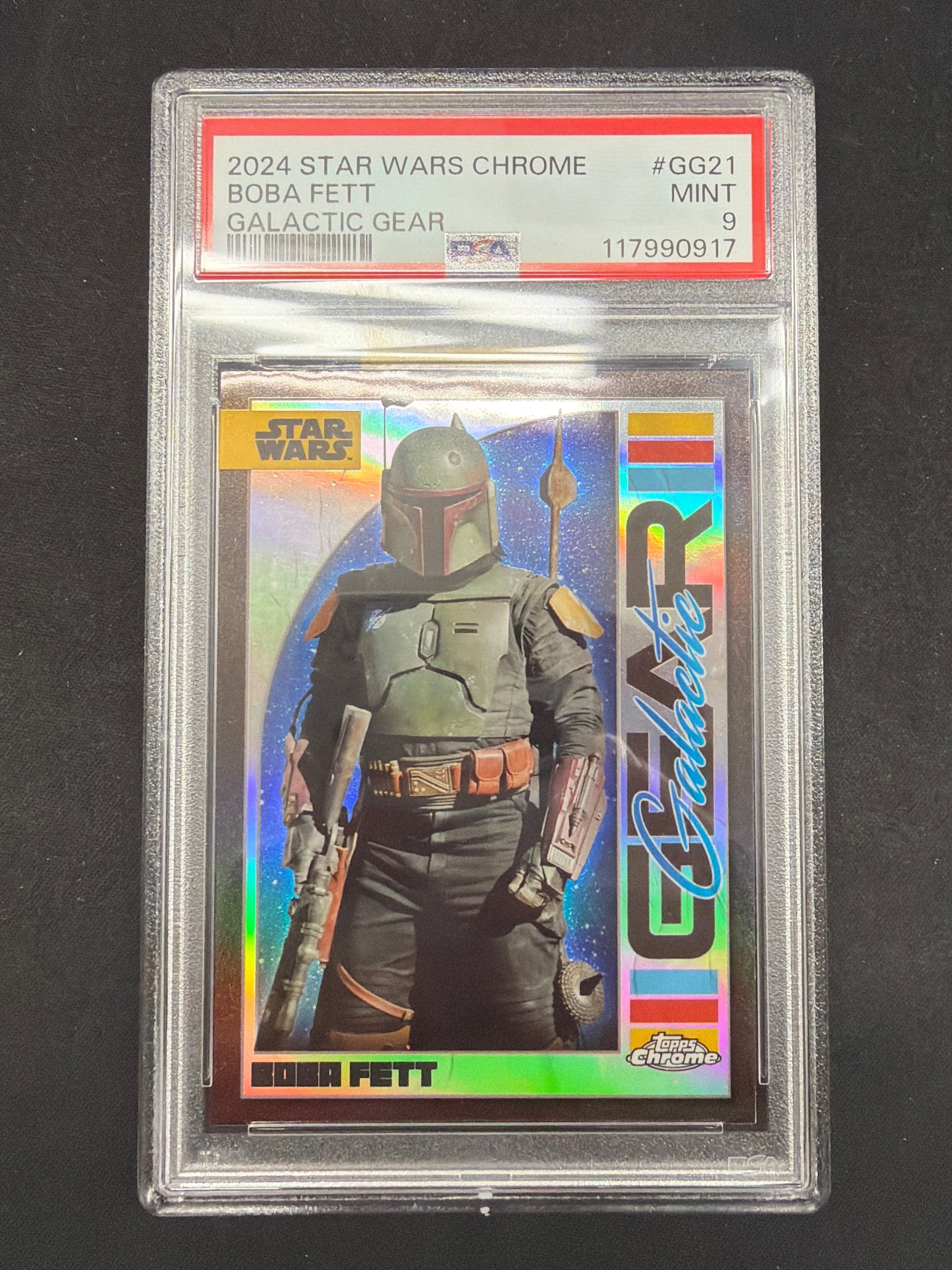 2024 Star Wars Chrome Bobba Fett Galactic Gear PSA Mint 9
