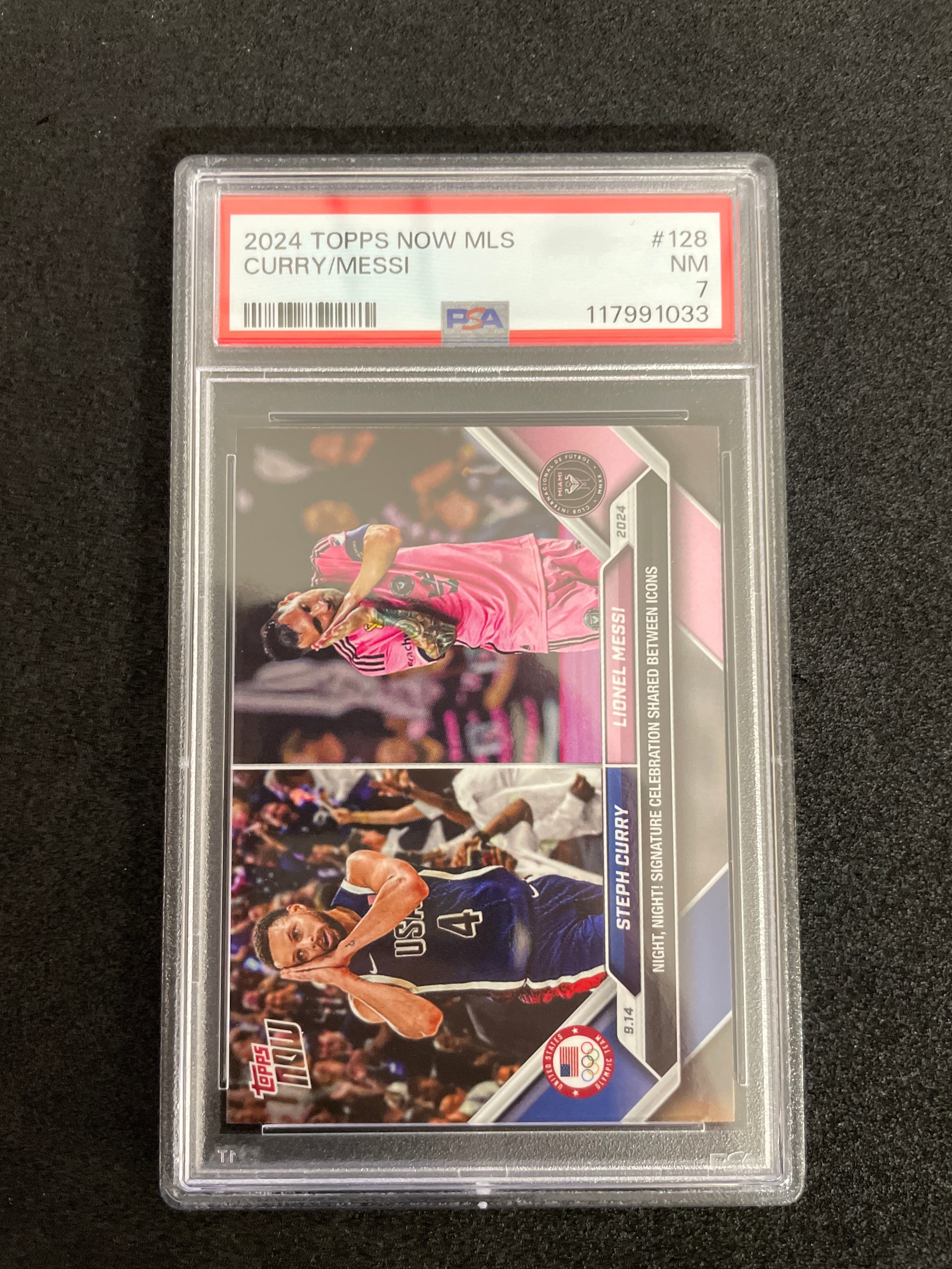 2024 Topps Now MLS Curry/Messi PSA 7