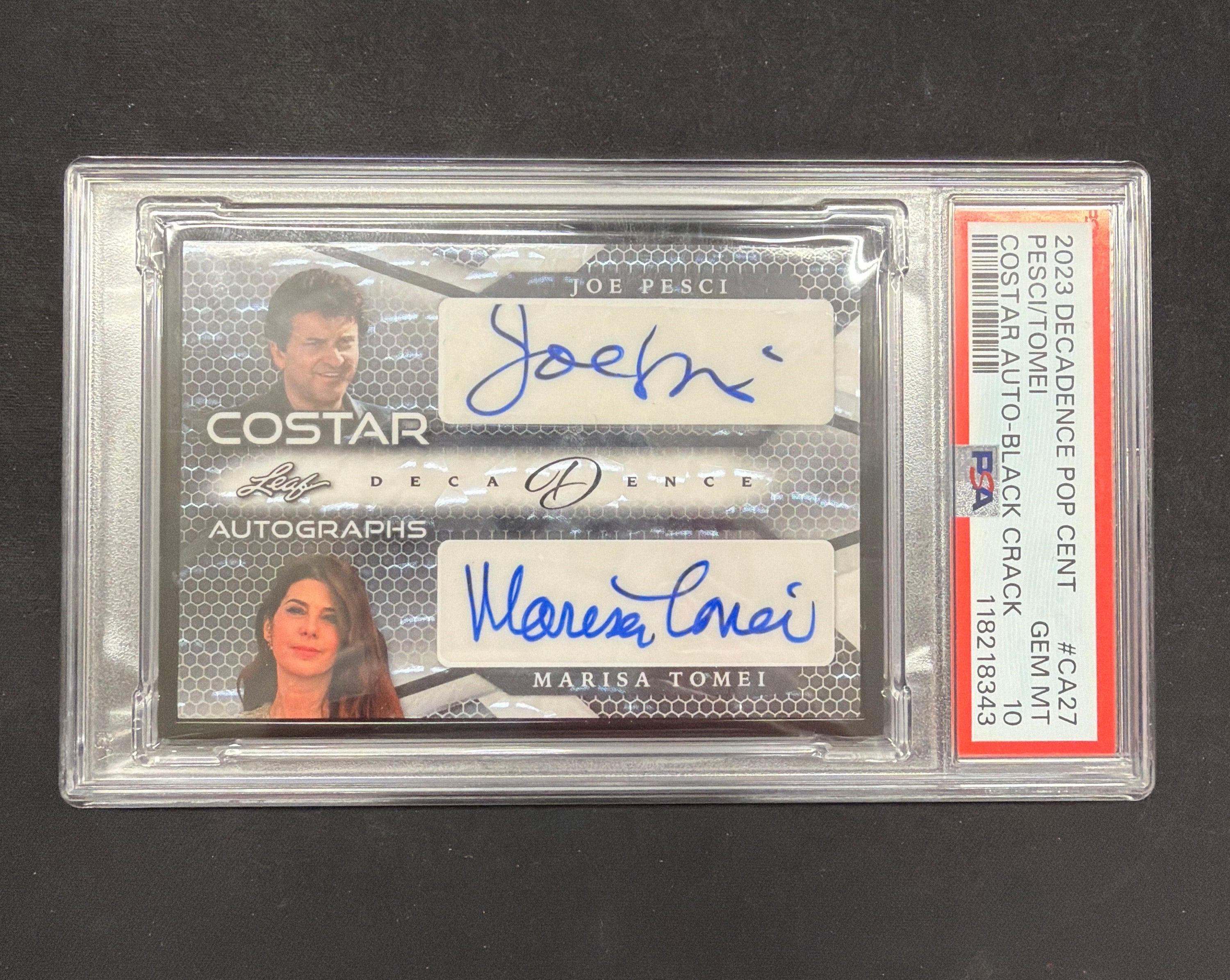 2023 Decadence Pop Cent Pesci/Tomei Costar Auto-Black Crack PSA GEM MT 10 /3