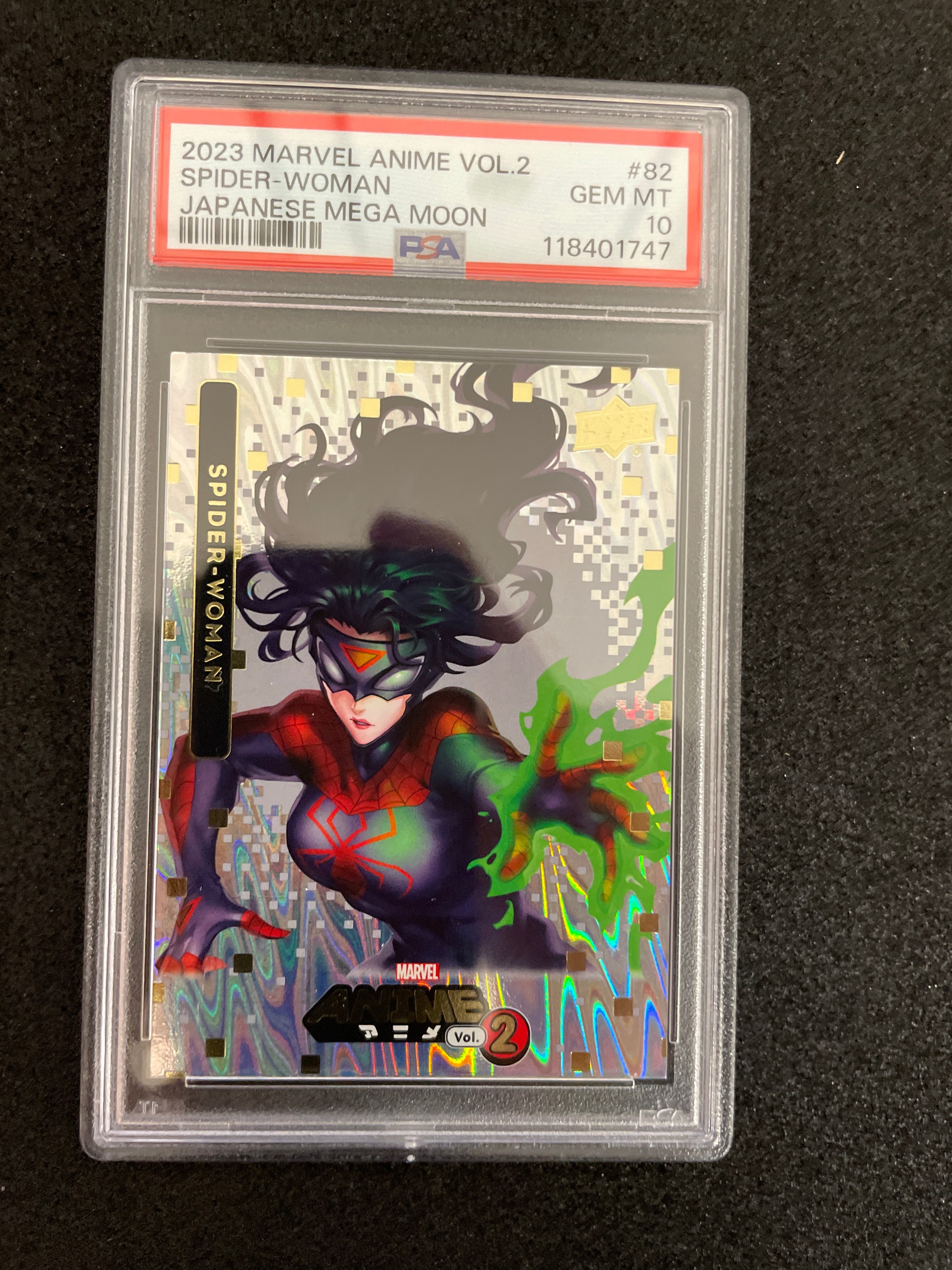 2023 Marvel Anime Vol.2 Spider-Woman Japanese Mega Moon Gem Mint PSA 10