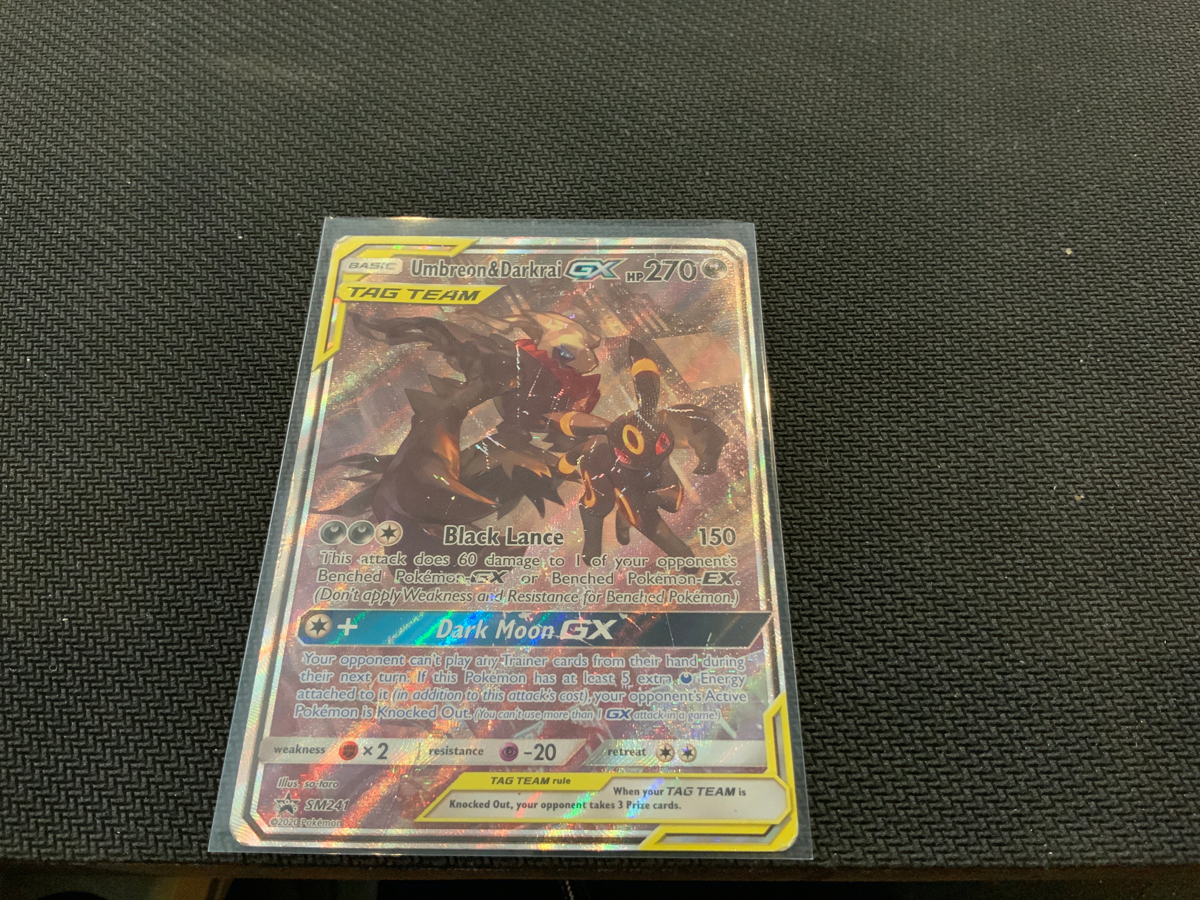 Pokemon SM241 Promo Umbreon&Darkrai EX Tag team