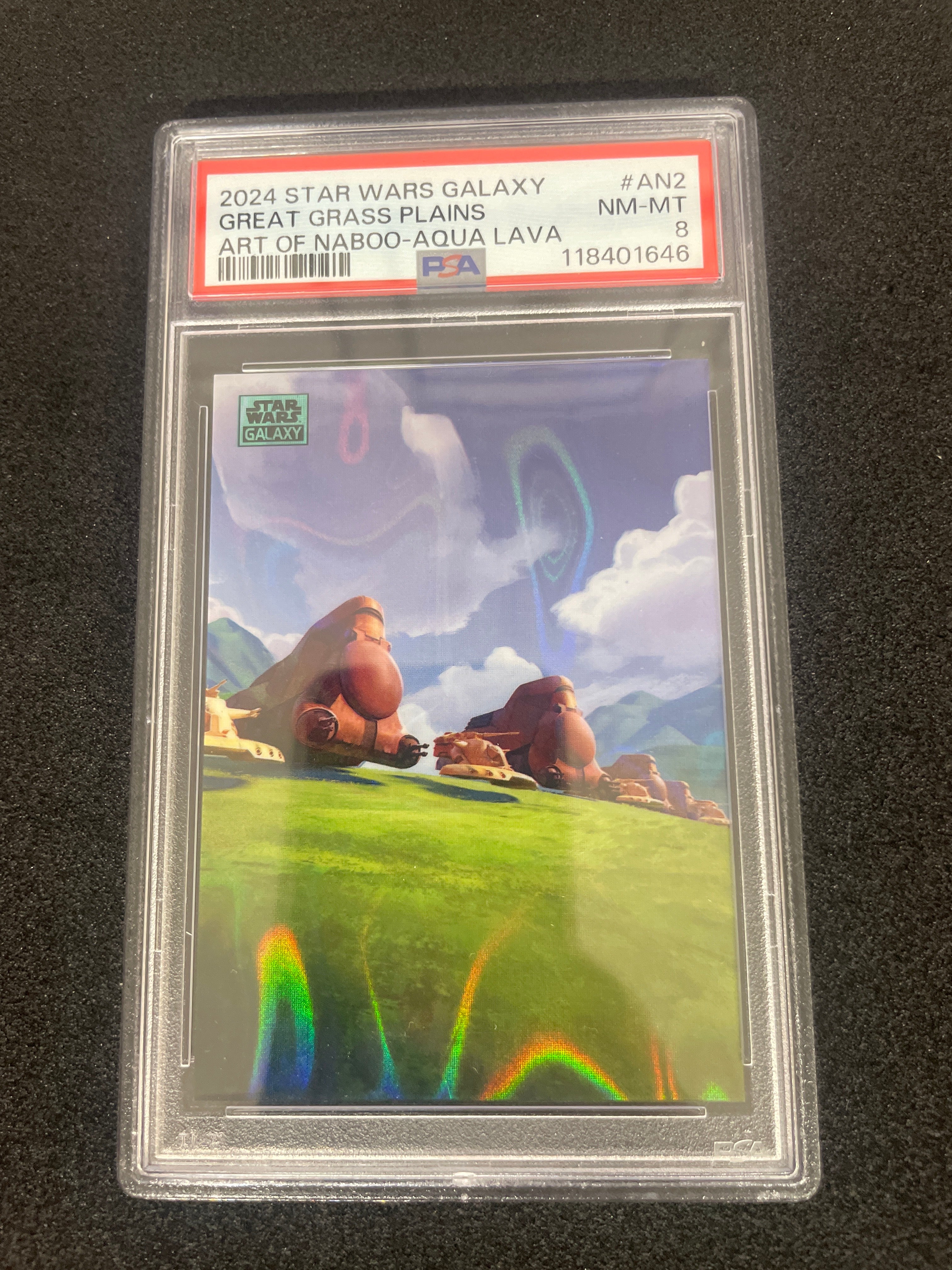2024 Star Wars Galaxy Great Grass Plains Art Of Naboo-Aqua Lava NM-MT PSA 8 /175