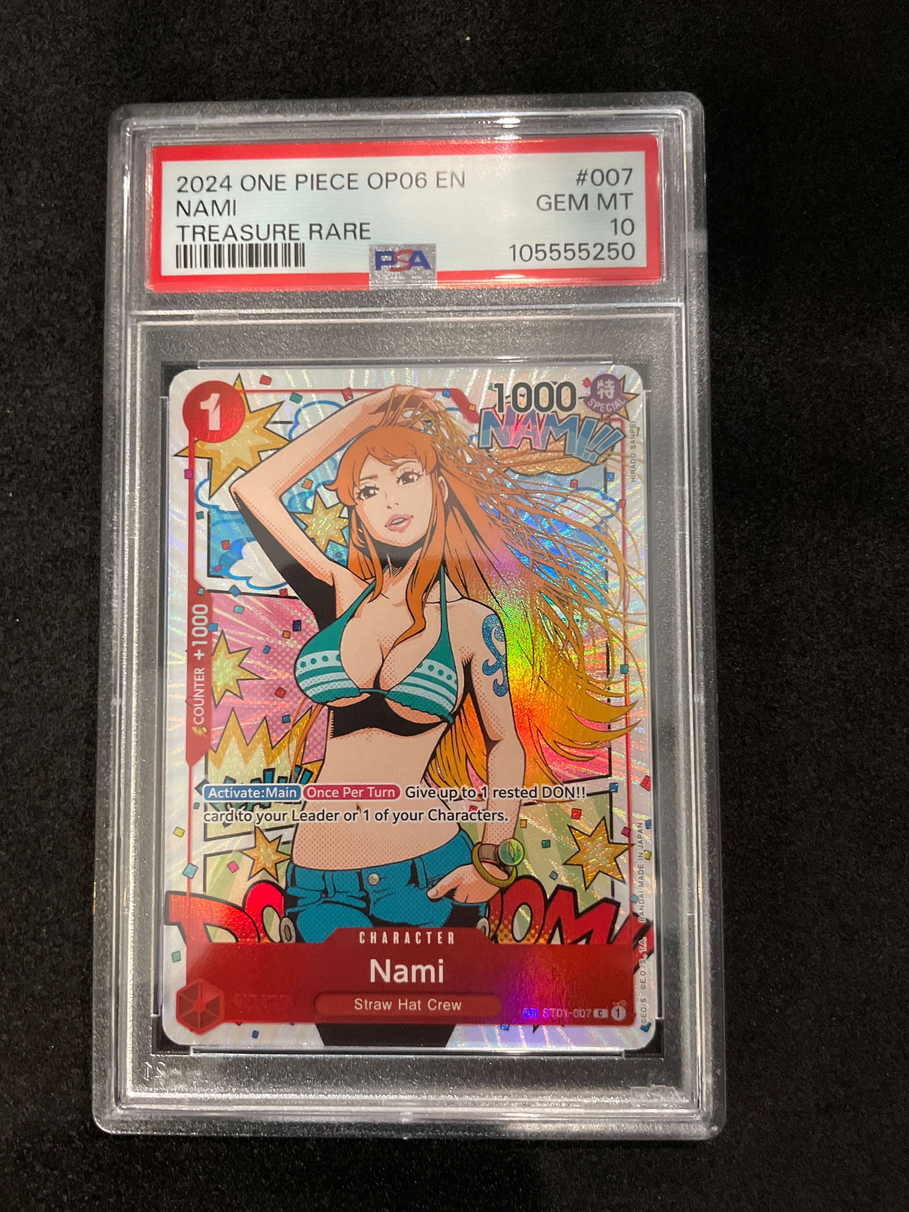 2024 ONE PIECE OP06 EN NAMI TREASURE RARE PSA 10