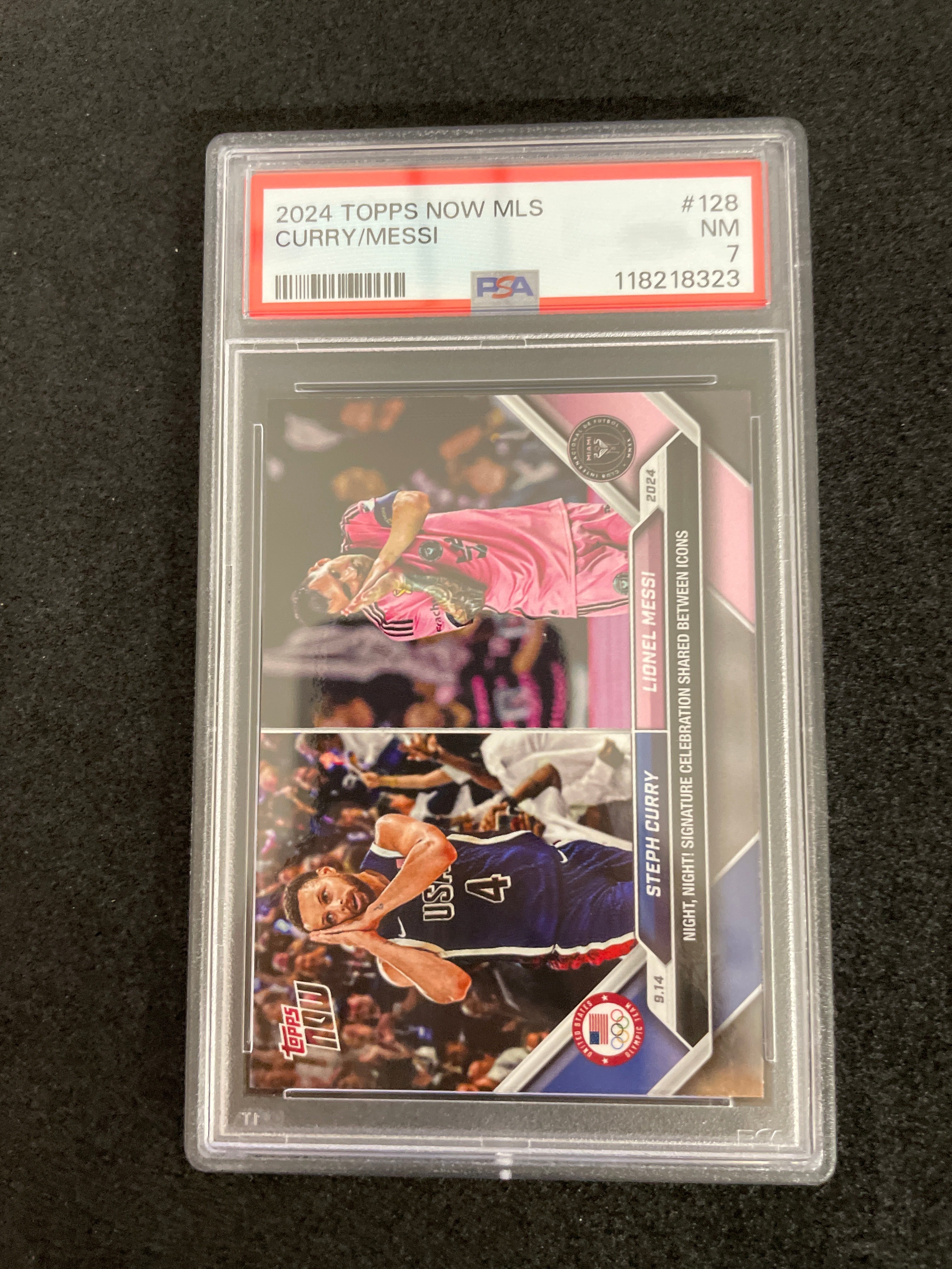 2024 Topps Now MLS Curry/Messi PSA 7