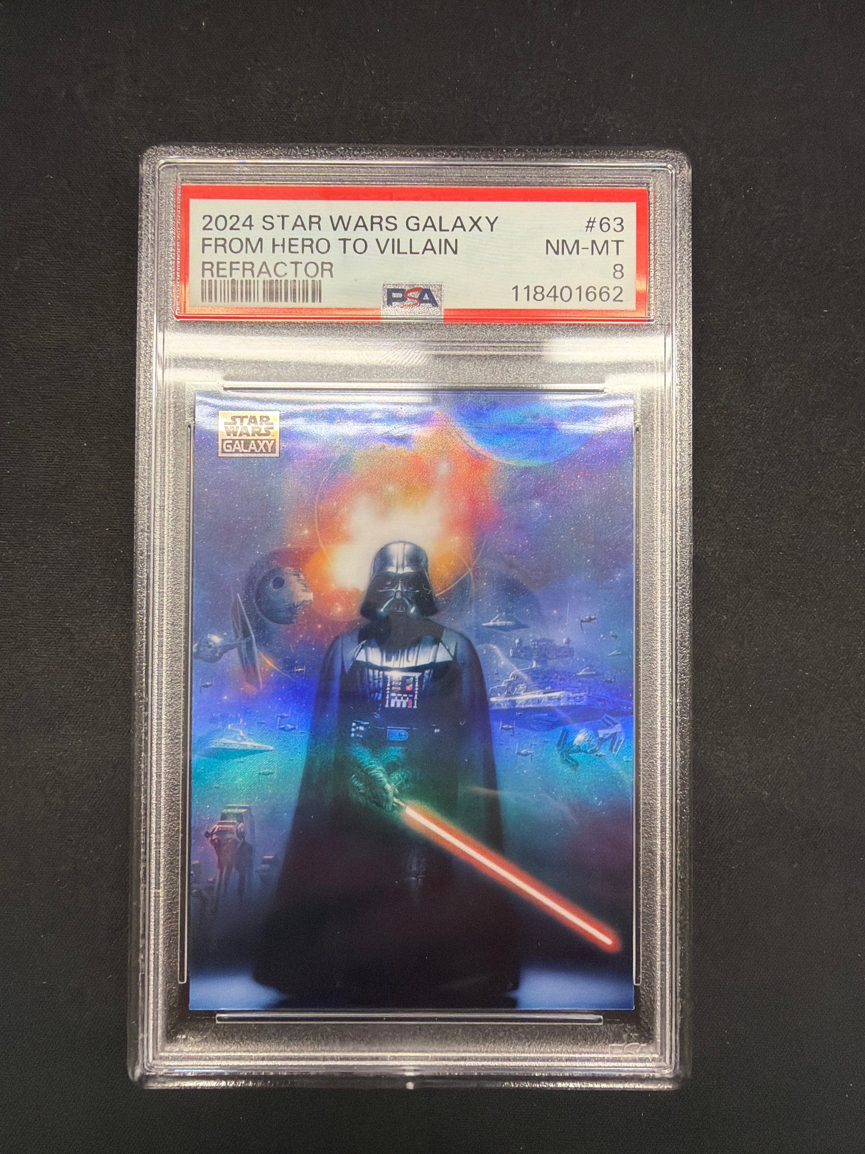 2024 Star Wars Galaxy From Hero To Villian Refractor PSA NM-MT 8