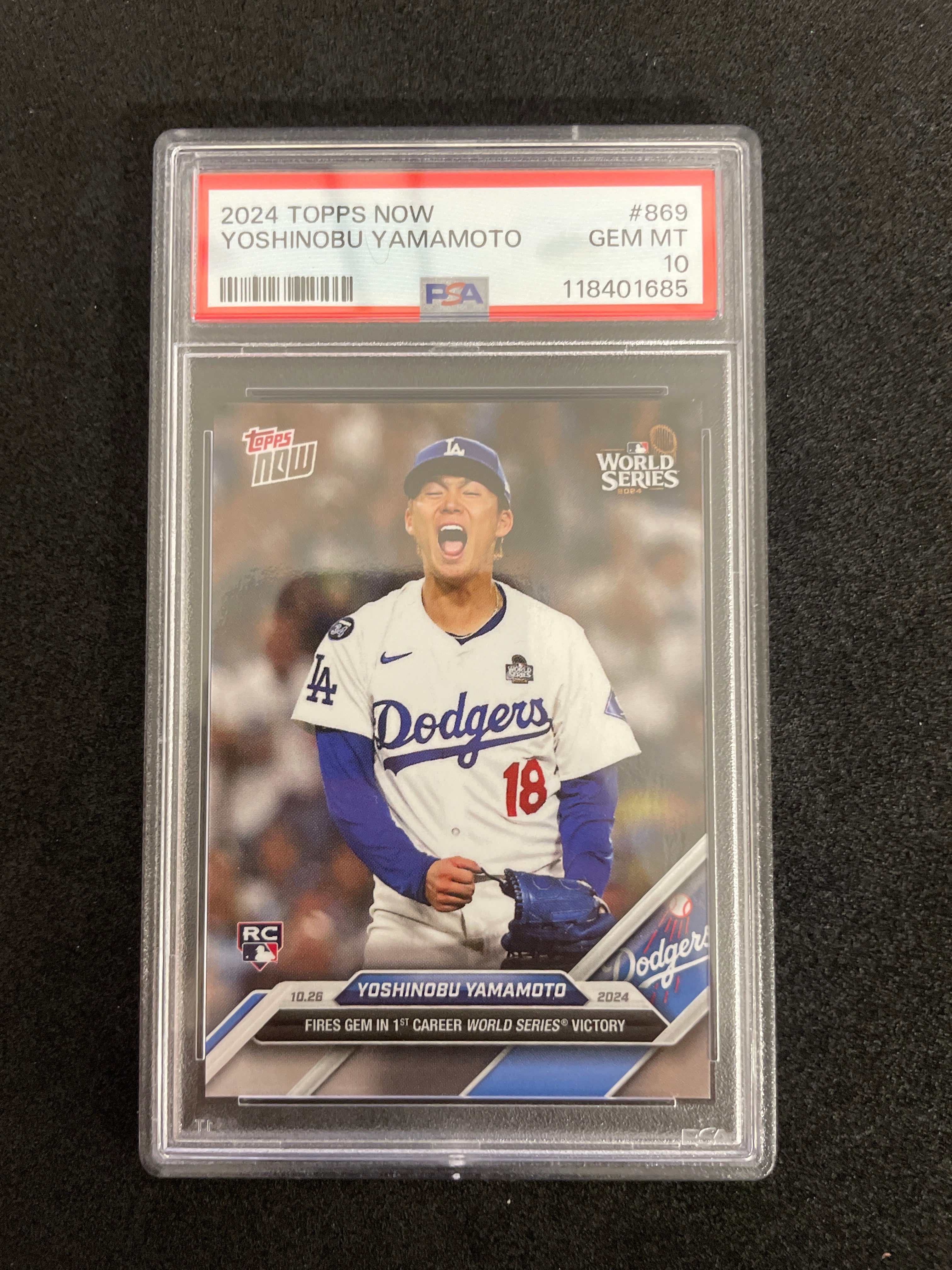 2024 Topps Now Yoshinobu Yamamoto PSA 10 Gem Mint