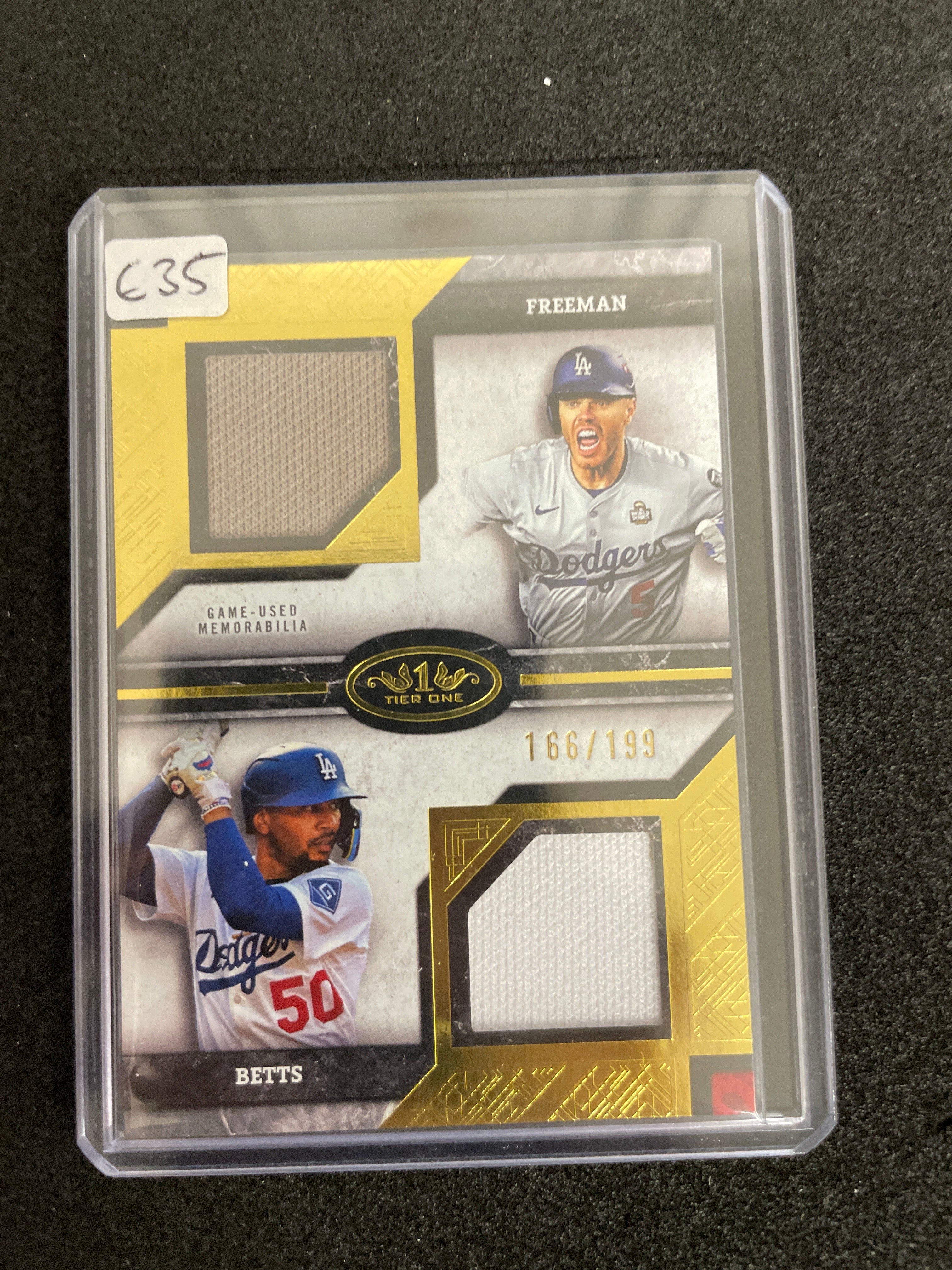 2025 Topps Tier One Baseball Freeman & Betts Relic /199