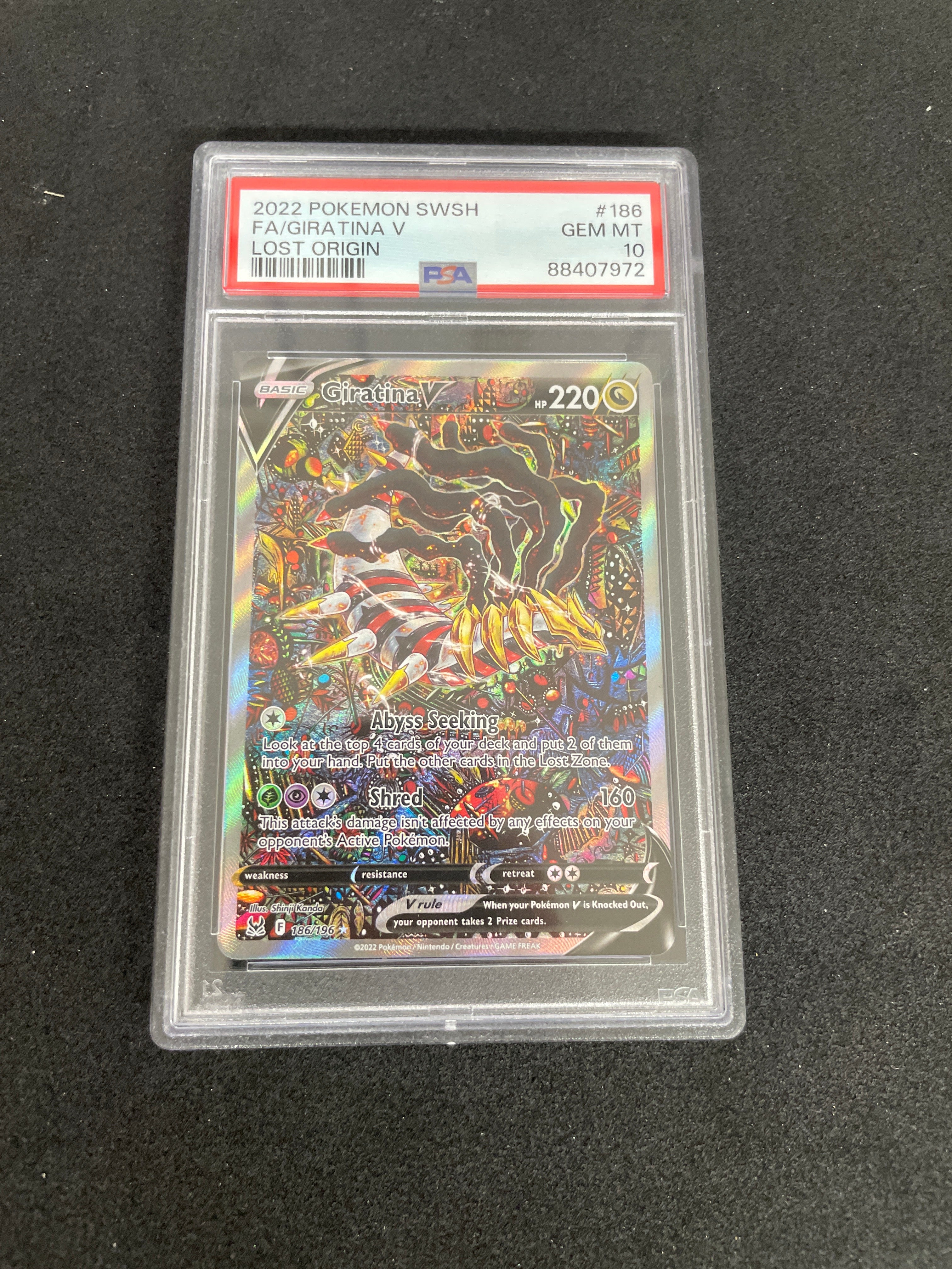 2022 Pokemon SWSH FA/Giratina V Lost Origin PSA 10