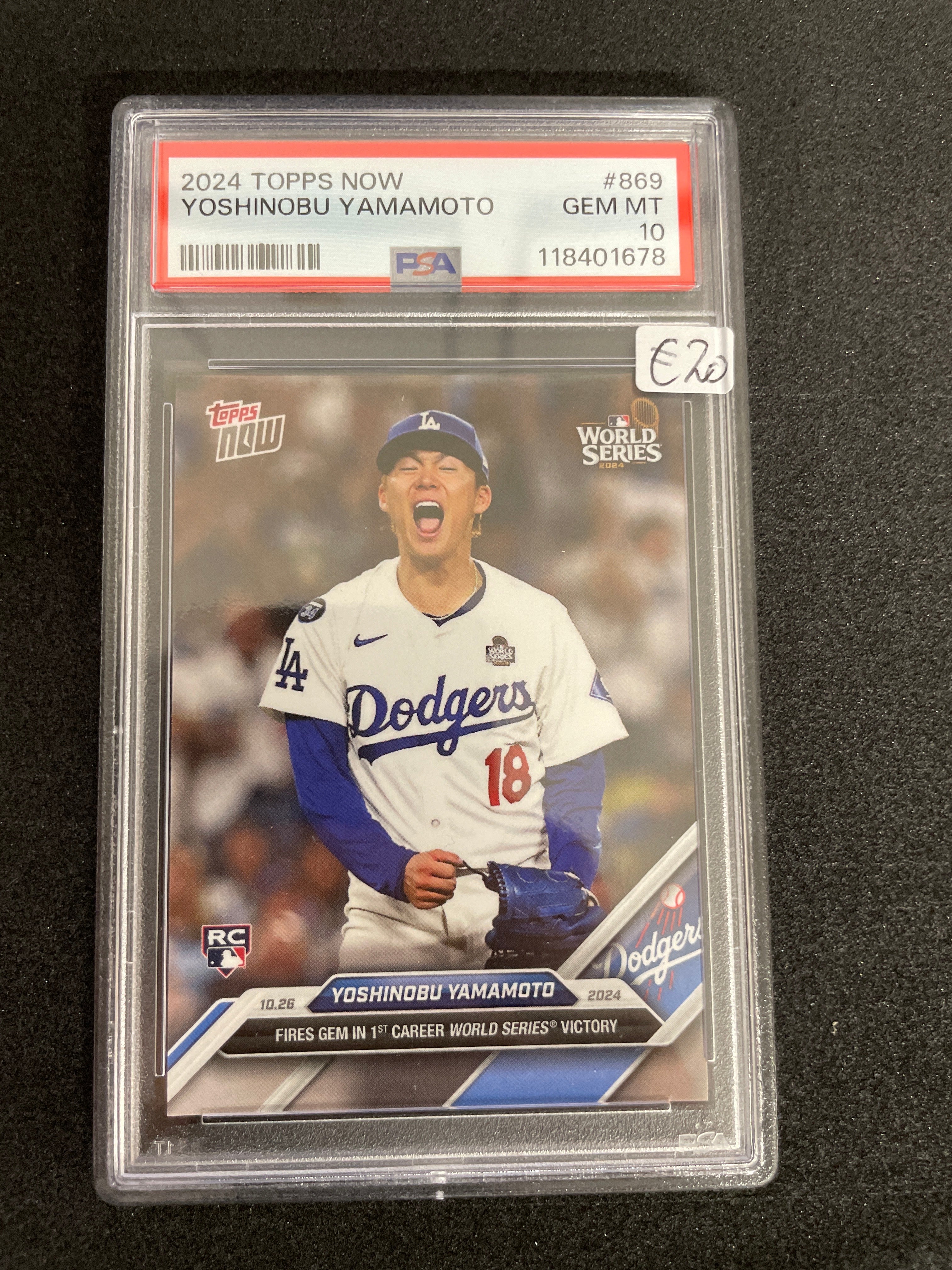 2024 TOPPS NOW YOSHINOBU YAMAMOTO PSA 10