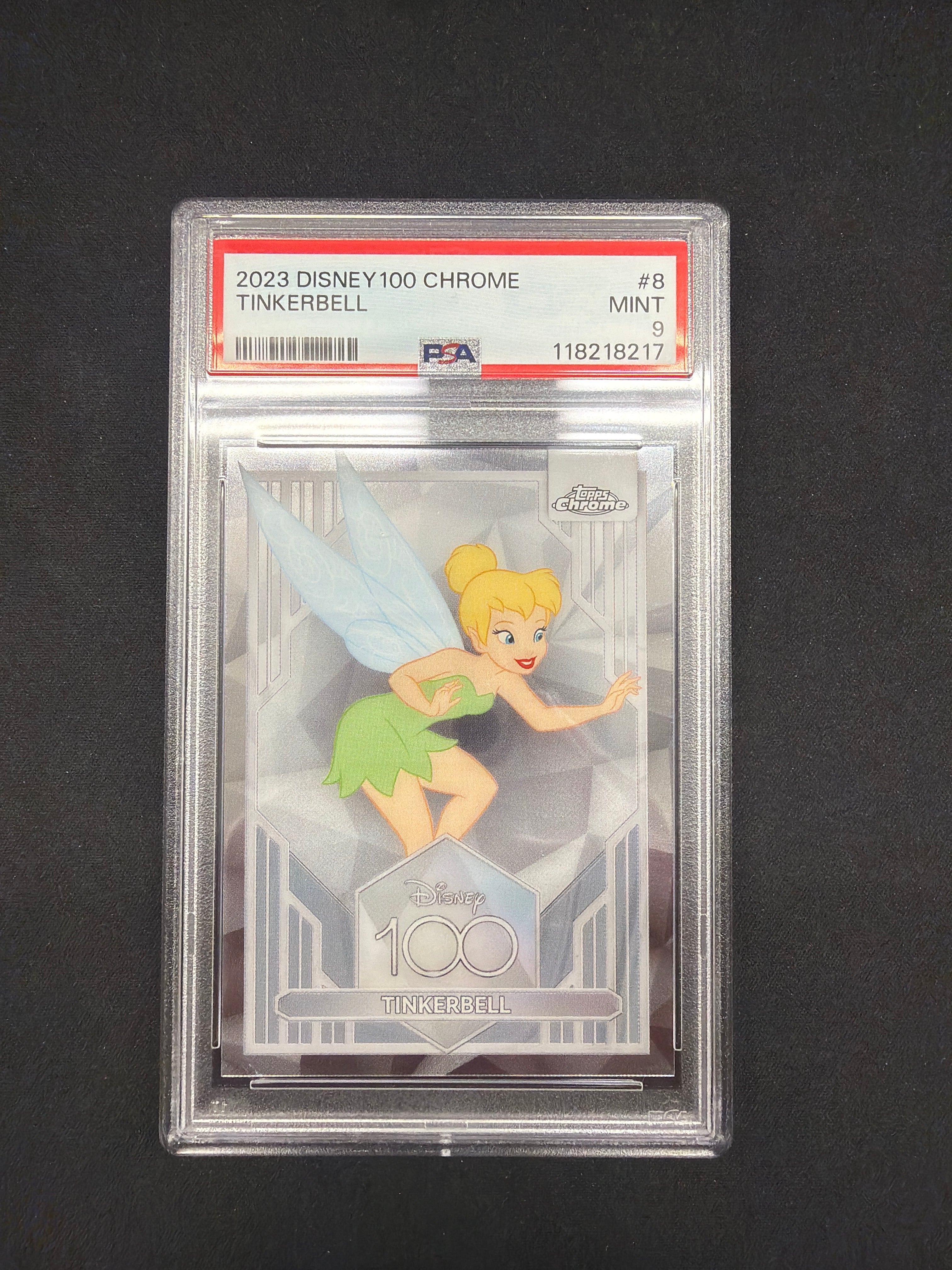 2023 Disney 100 Chrome Tinkerbell PSA MINT 9