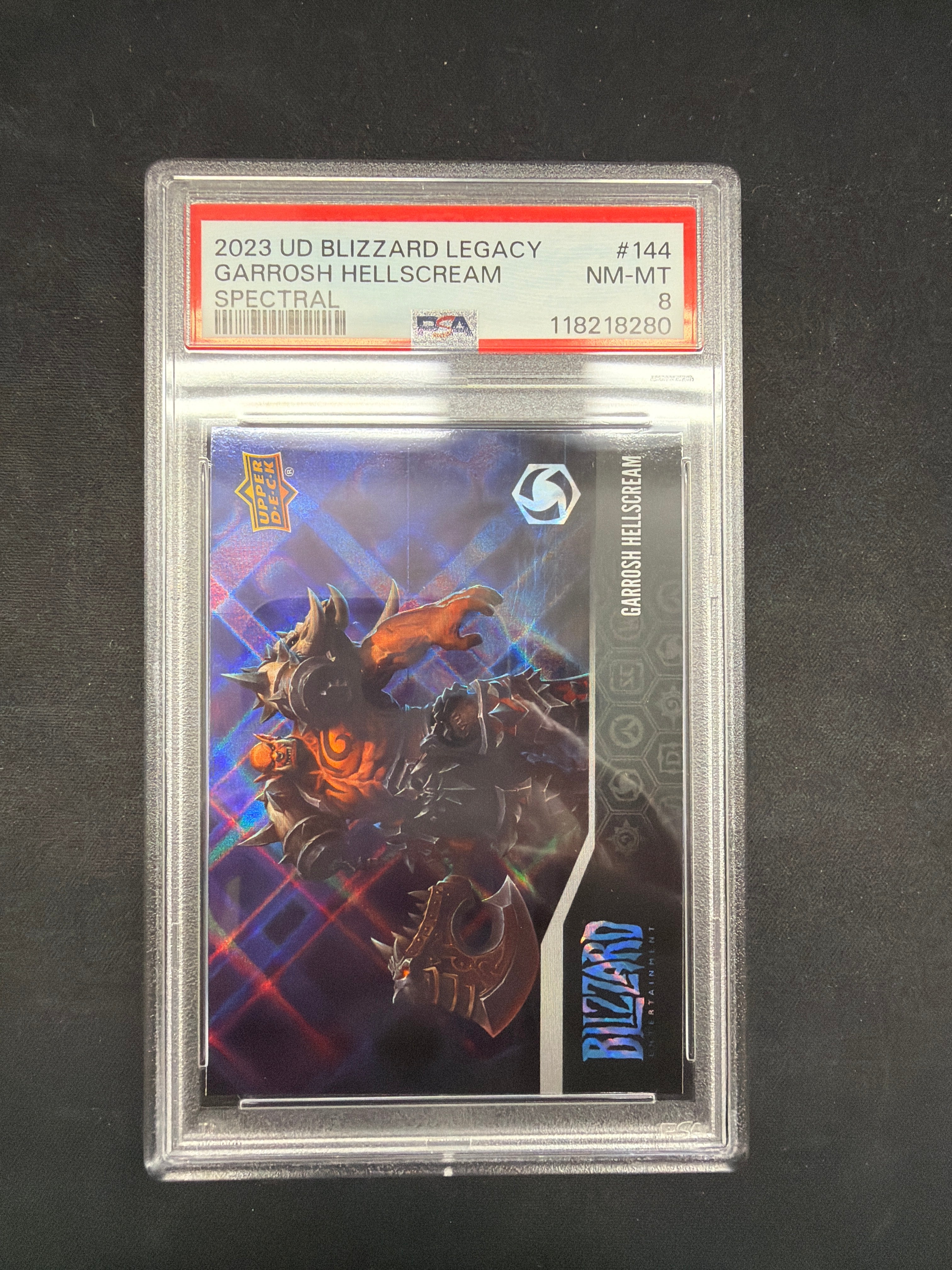 2023 UD Blizzard Legacy Garrosh Hellscream Spectral PSA NM-MT 8