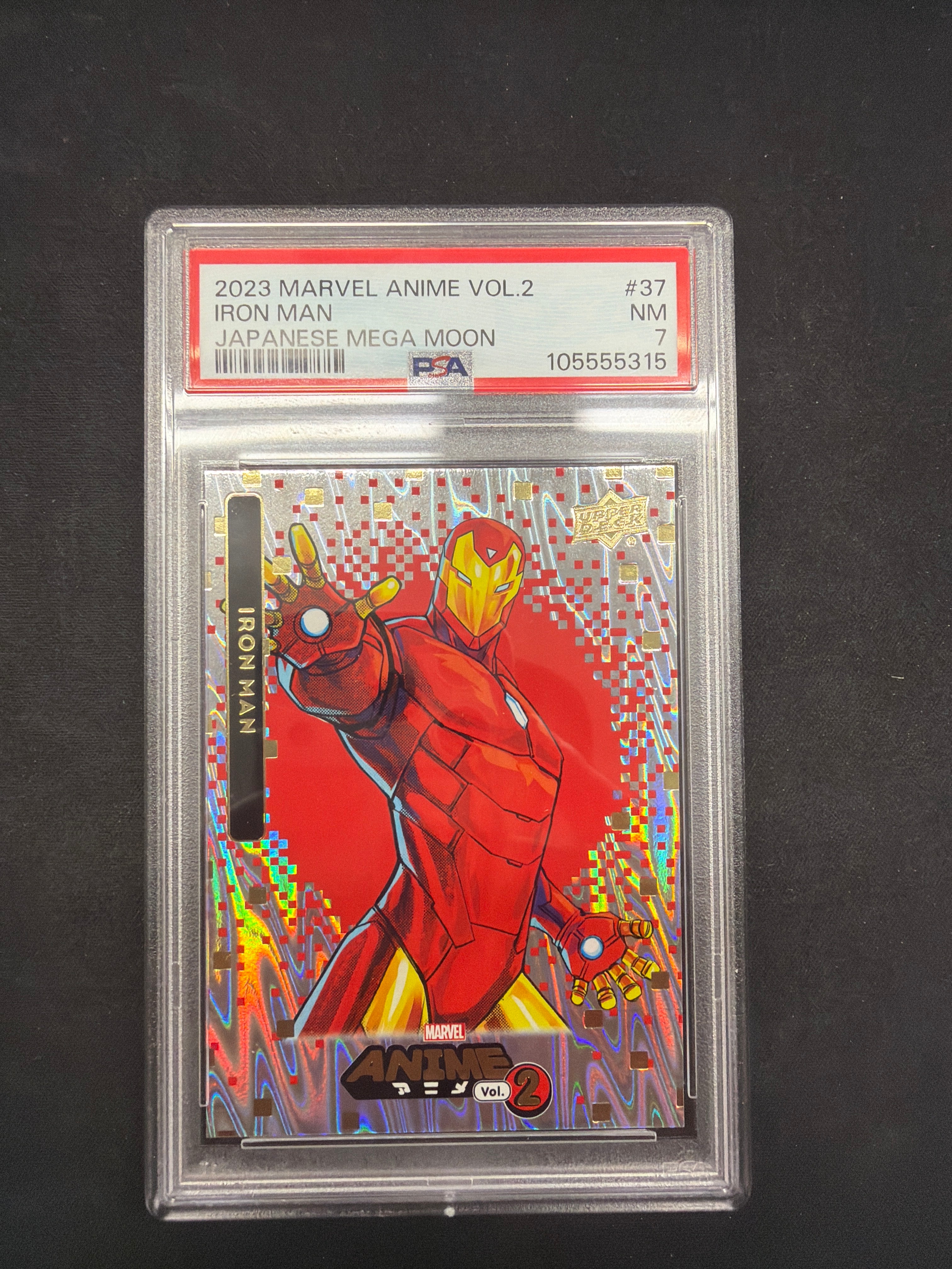 2023 Marvel Anime Vol.2 Iron Man Japanese Mega Moon PSA NM 7