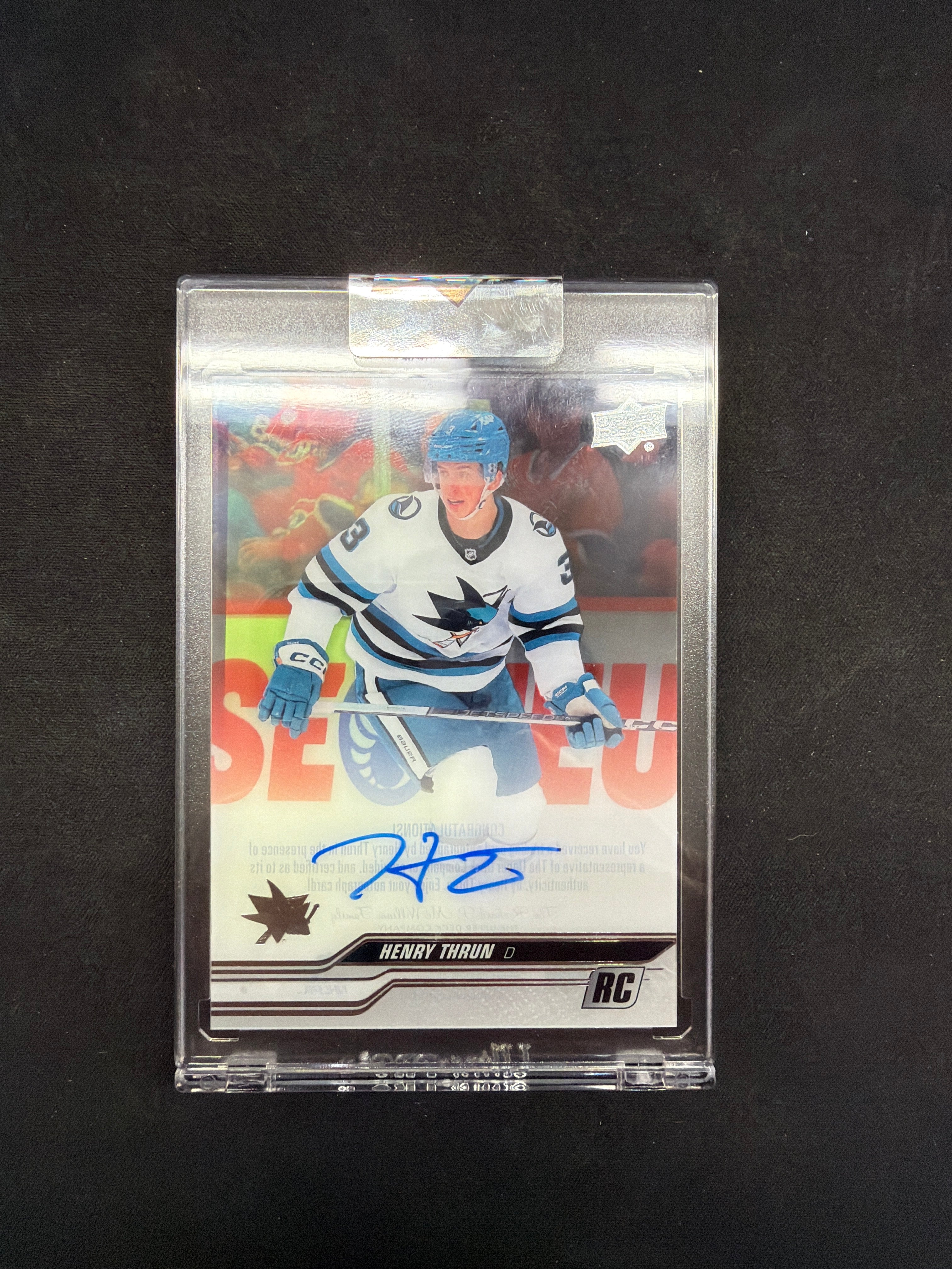 Upper Deck Henry Thrun Rookie Autograph
