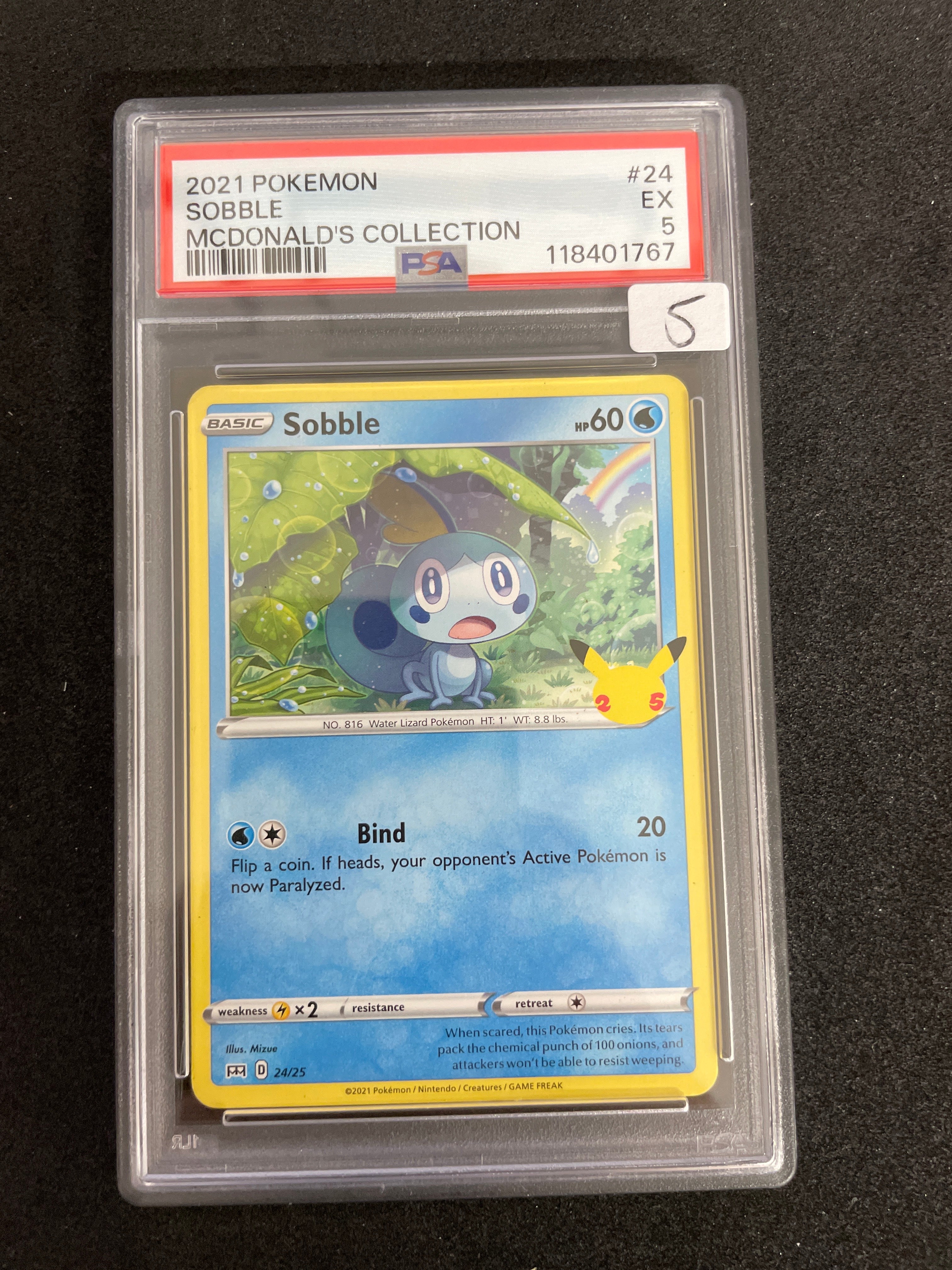 2021 Pokemon Sobble McDonald’s Collection PSA 5