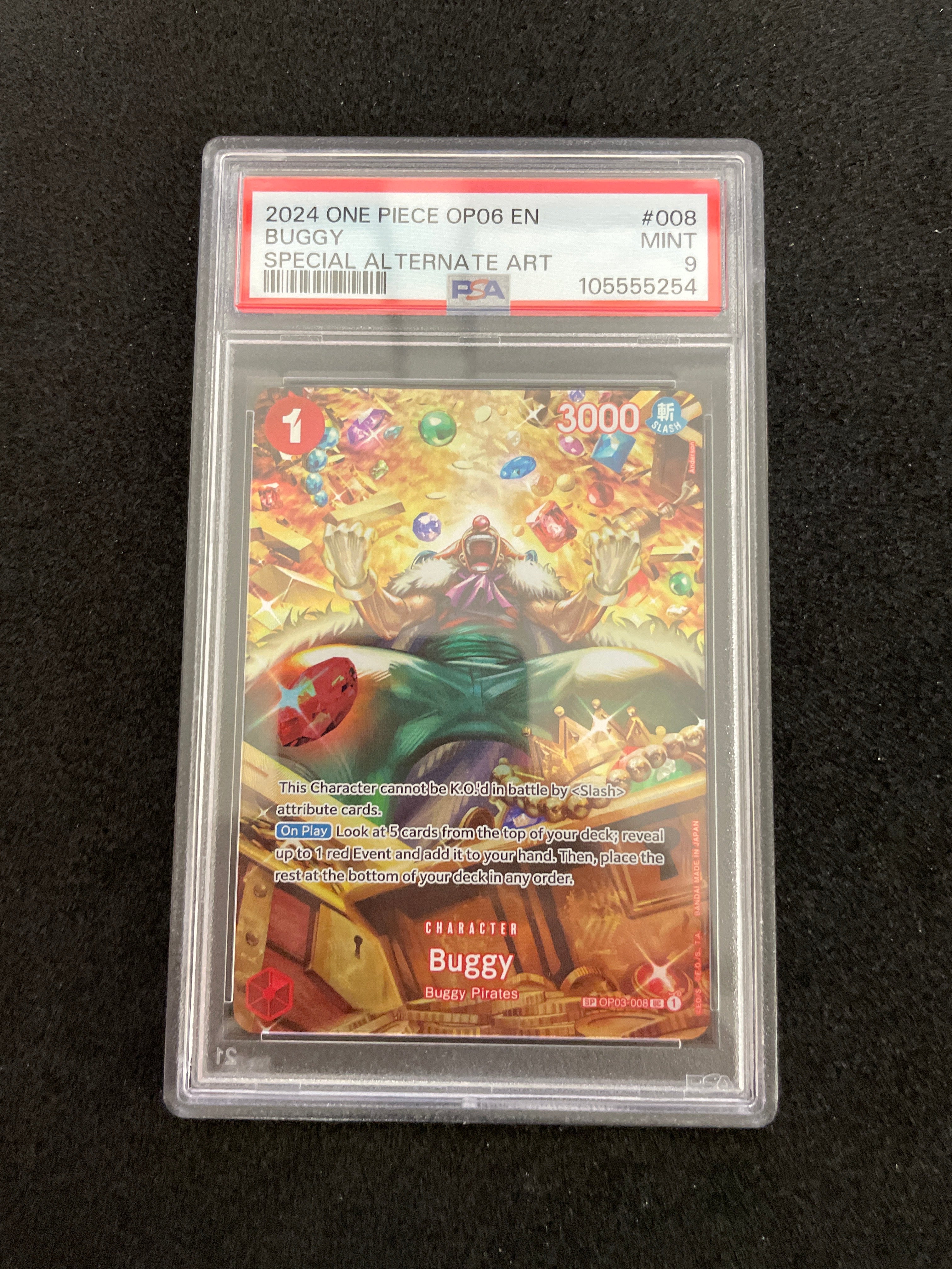 2024 One Piece OP06 EN Buggy Special Alternate Art PSA 9