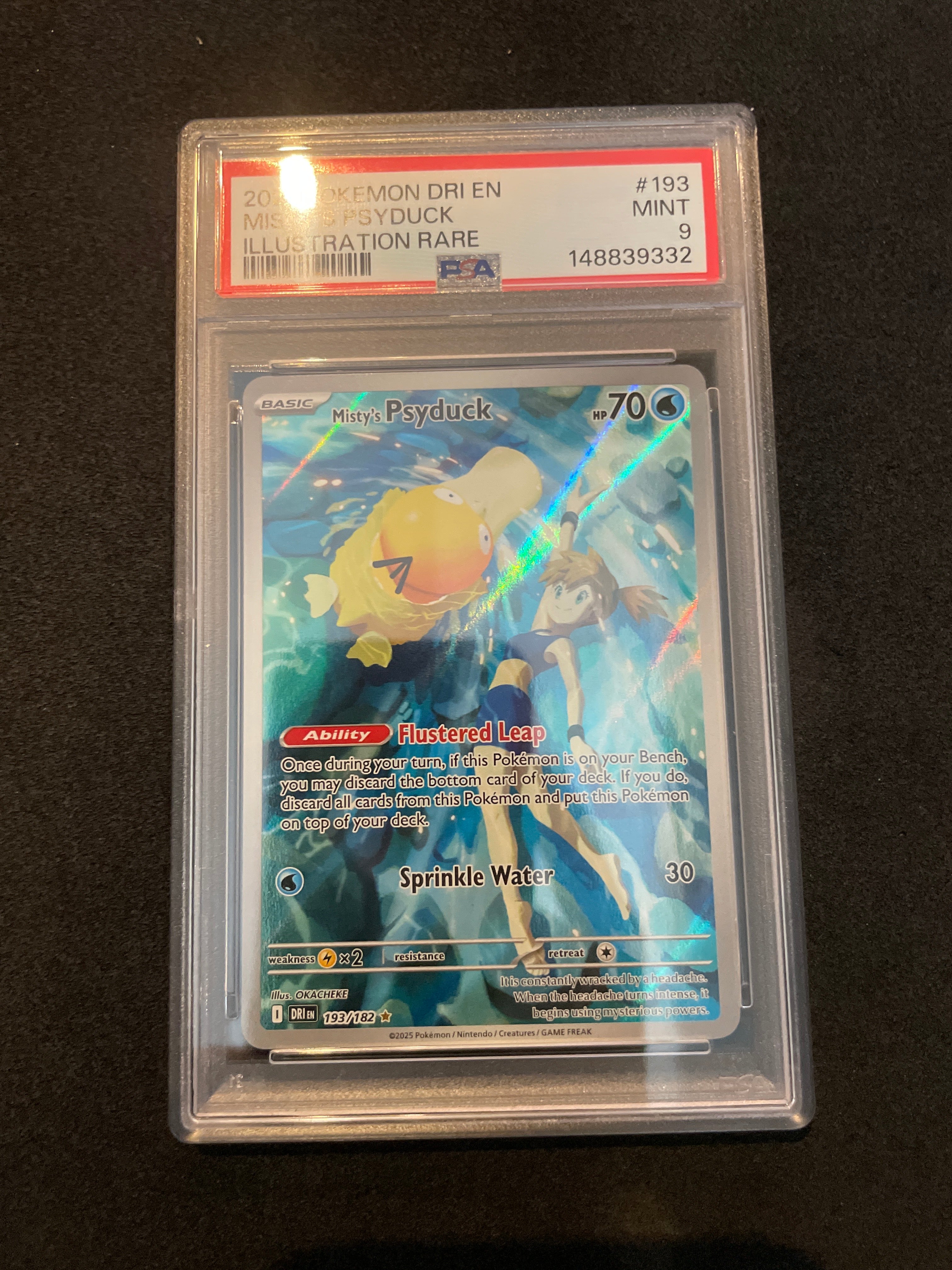 2025 Pokemon DRI EN Misty’s Psyduck Illustration PSA 9