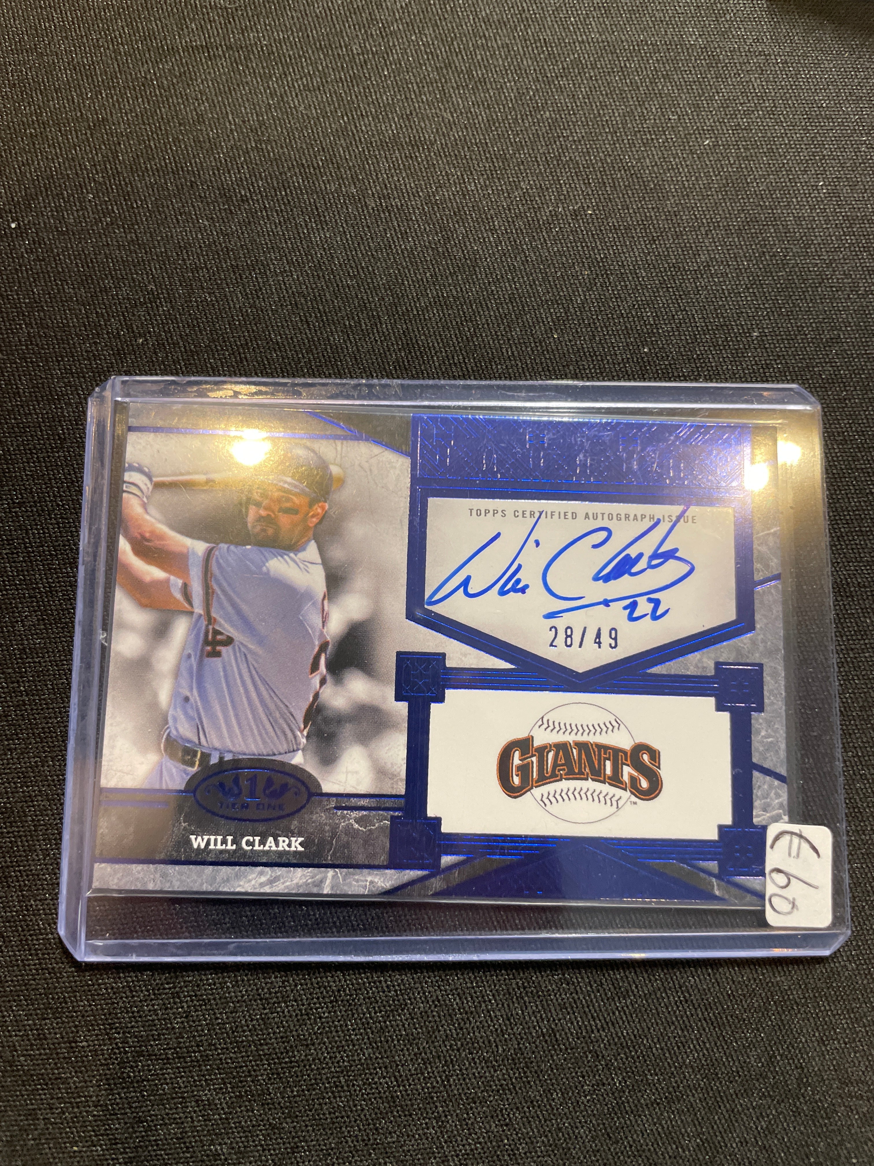 2025 Topps Tier One Baseball Will Clark Autograph /49