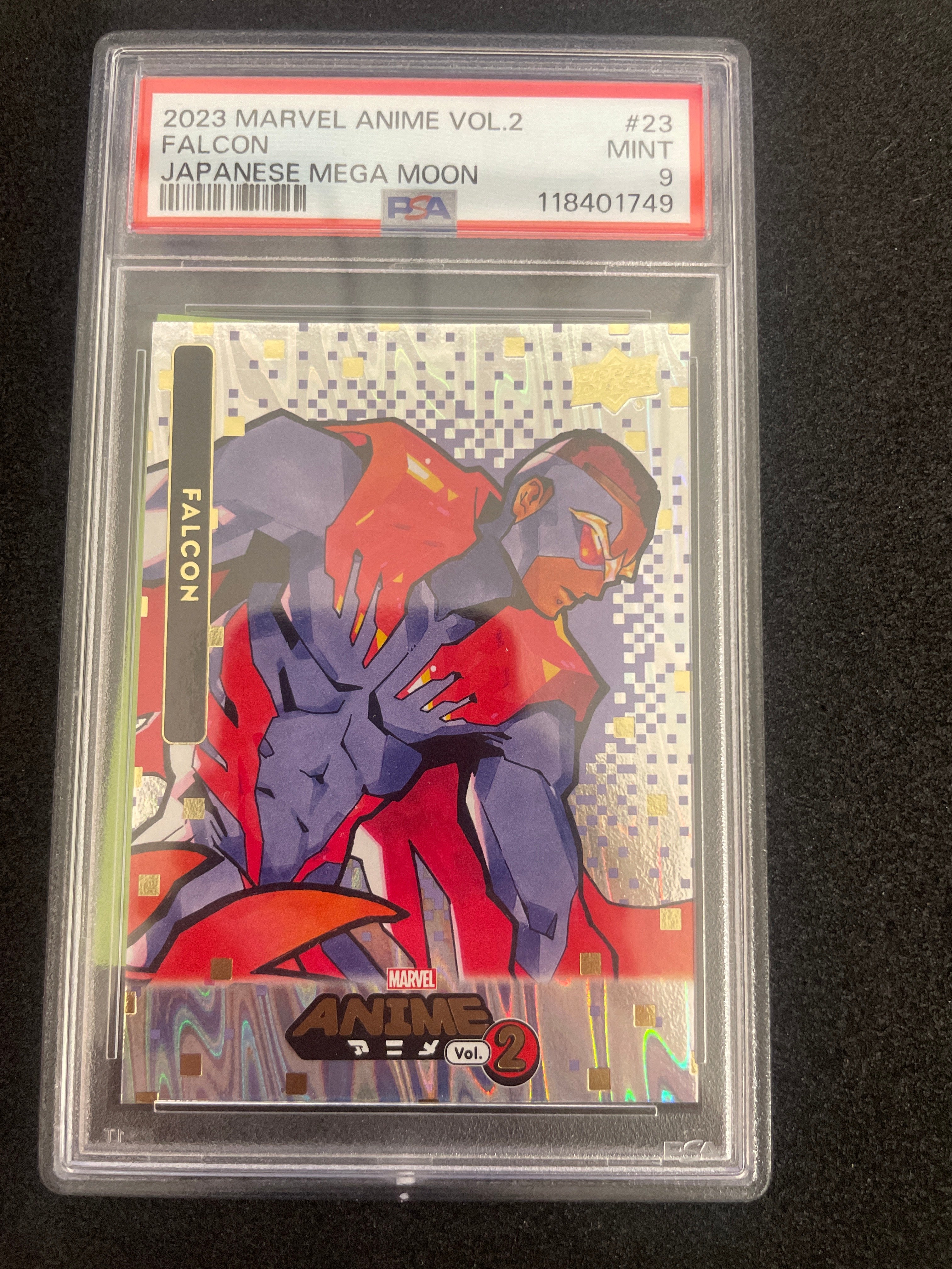 2023 Marvel Anime Vol.2 Falcon Japanese Mega Moon MINT PSA 9