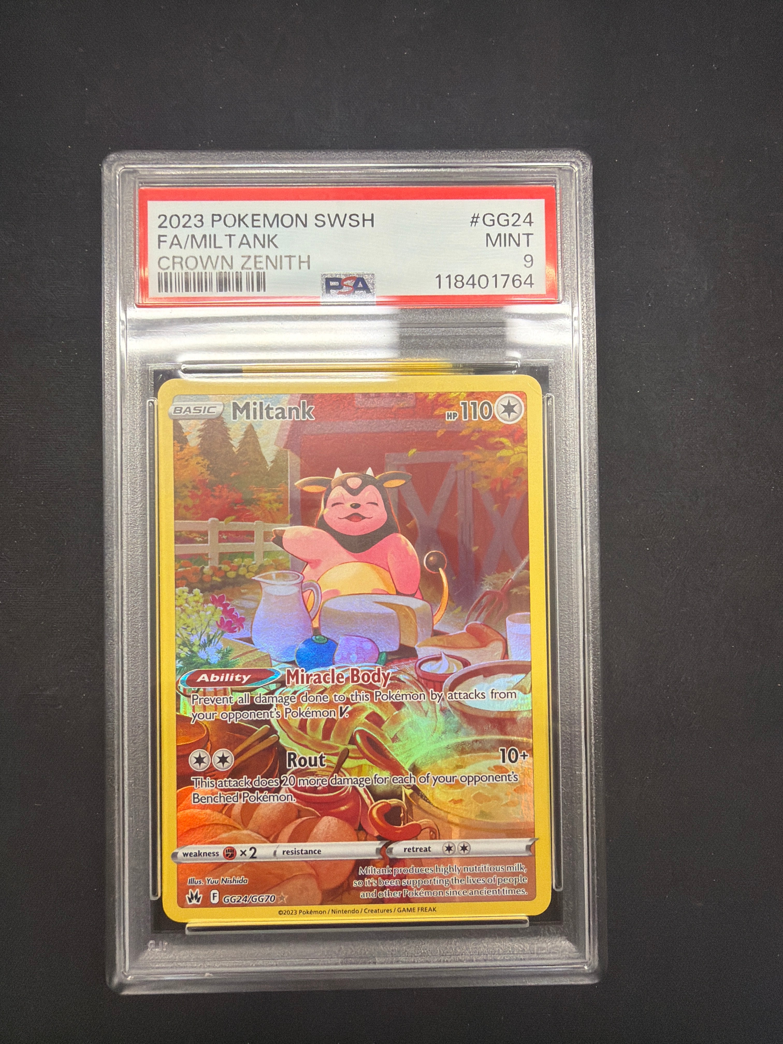 2023 Pokémon SWSH FA/Miltank Crown Zenith PSA MINT 9