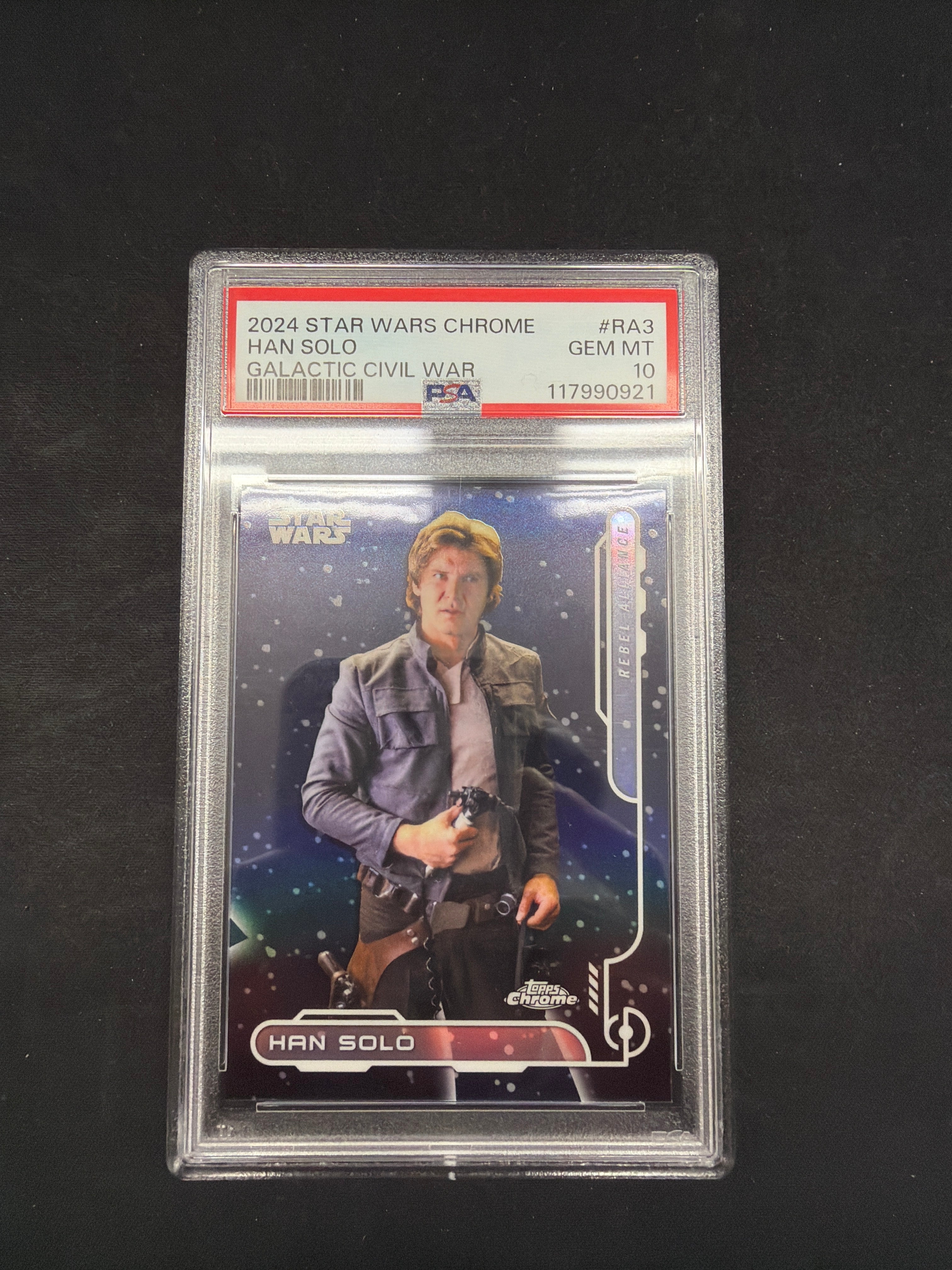 2024 Star Wars Chrome Han Solo Galactic Civil War PSA Gem MT 10