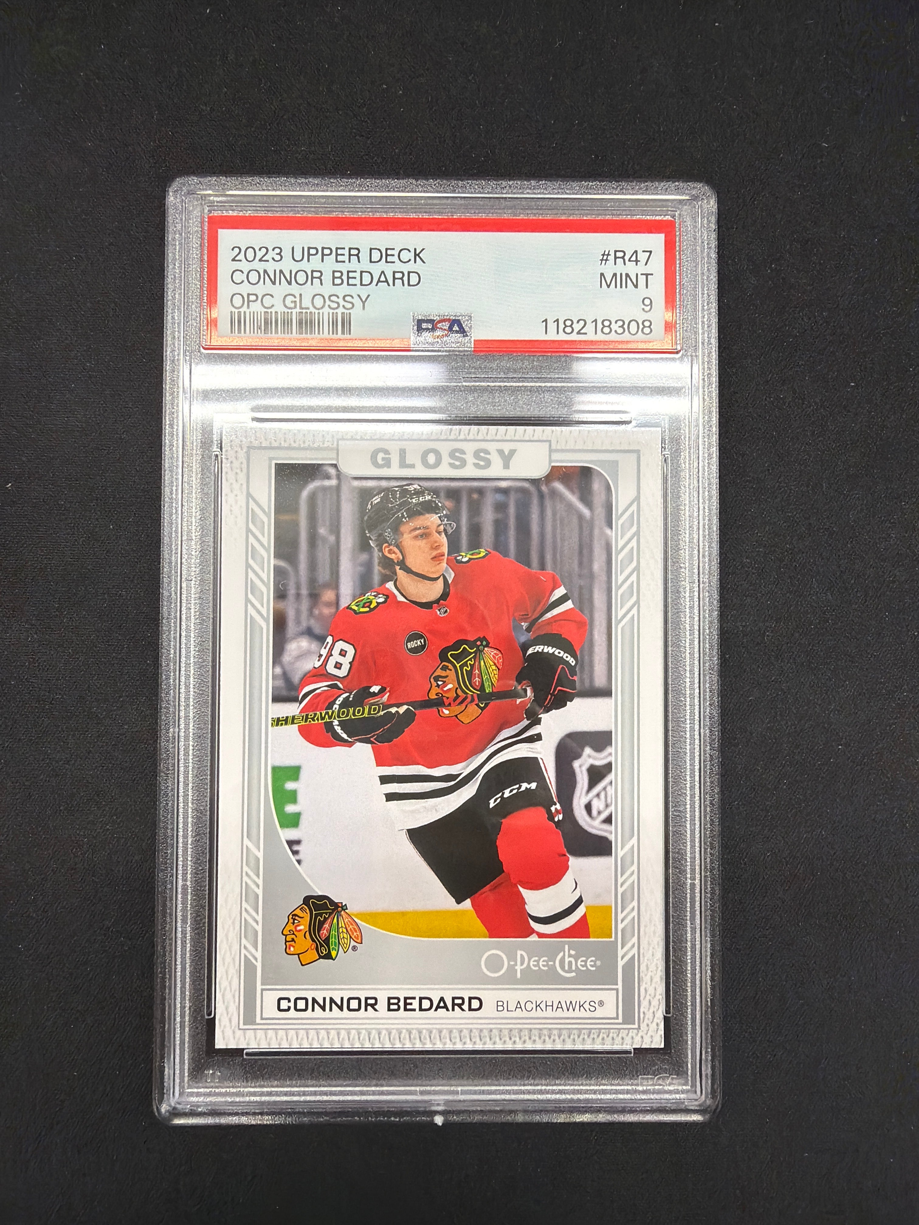 2023 Upper Deck Connor Bedard OPC Glossy PSA MINT 9