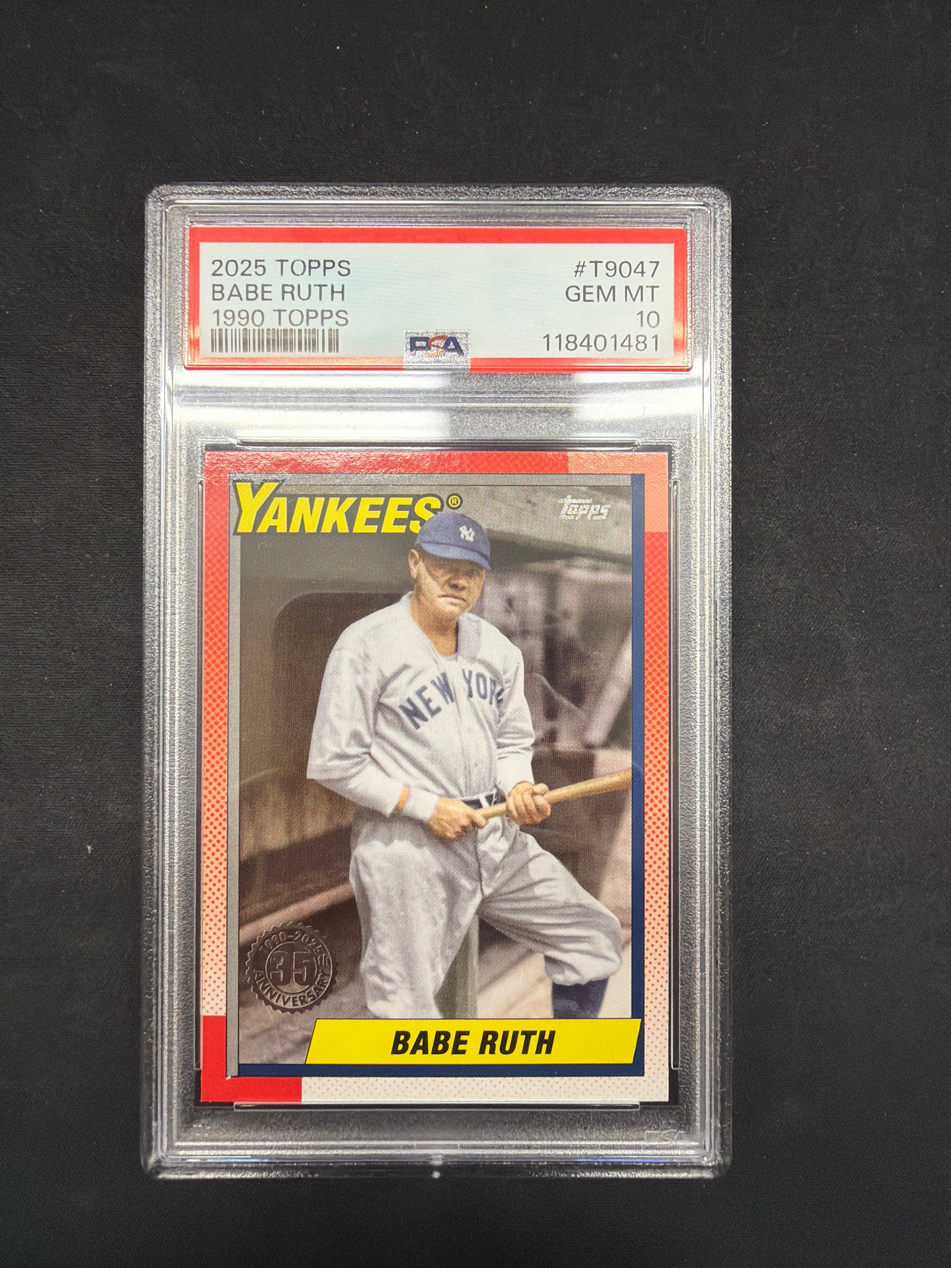 2025 Topps Babe Ruth 1990 Topps PSA GEM MT 10