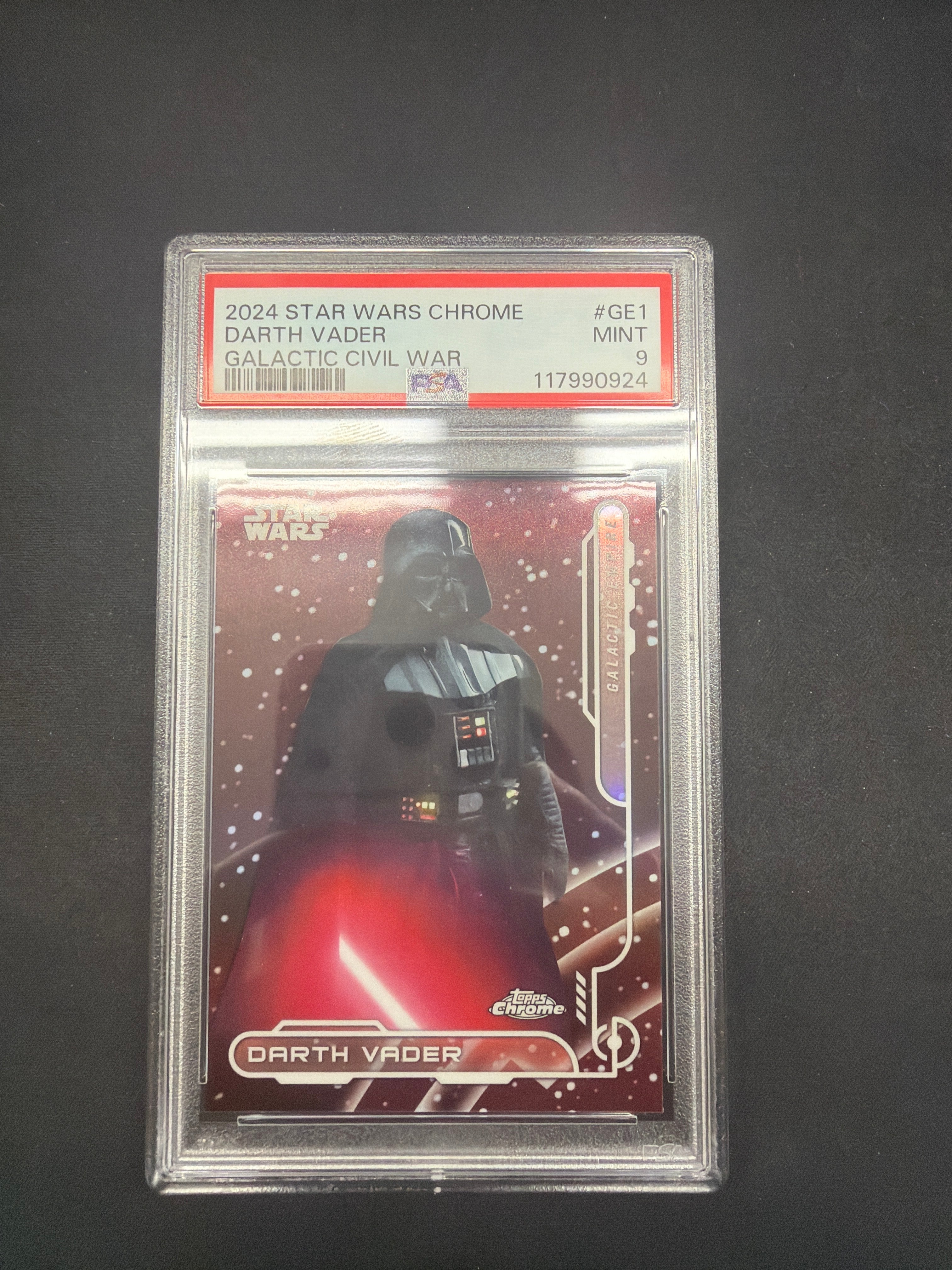 2024 Star Wars Chrome Darth Vader Galactic Civil War PSA MINT 9