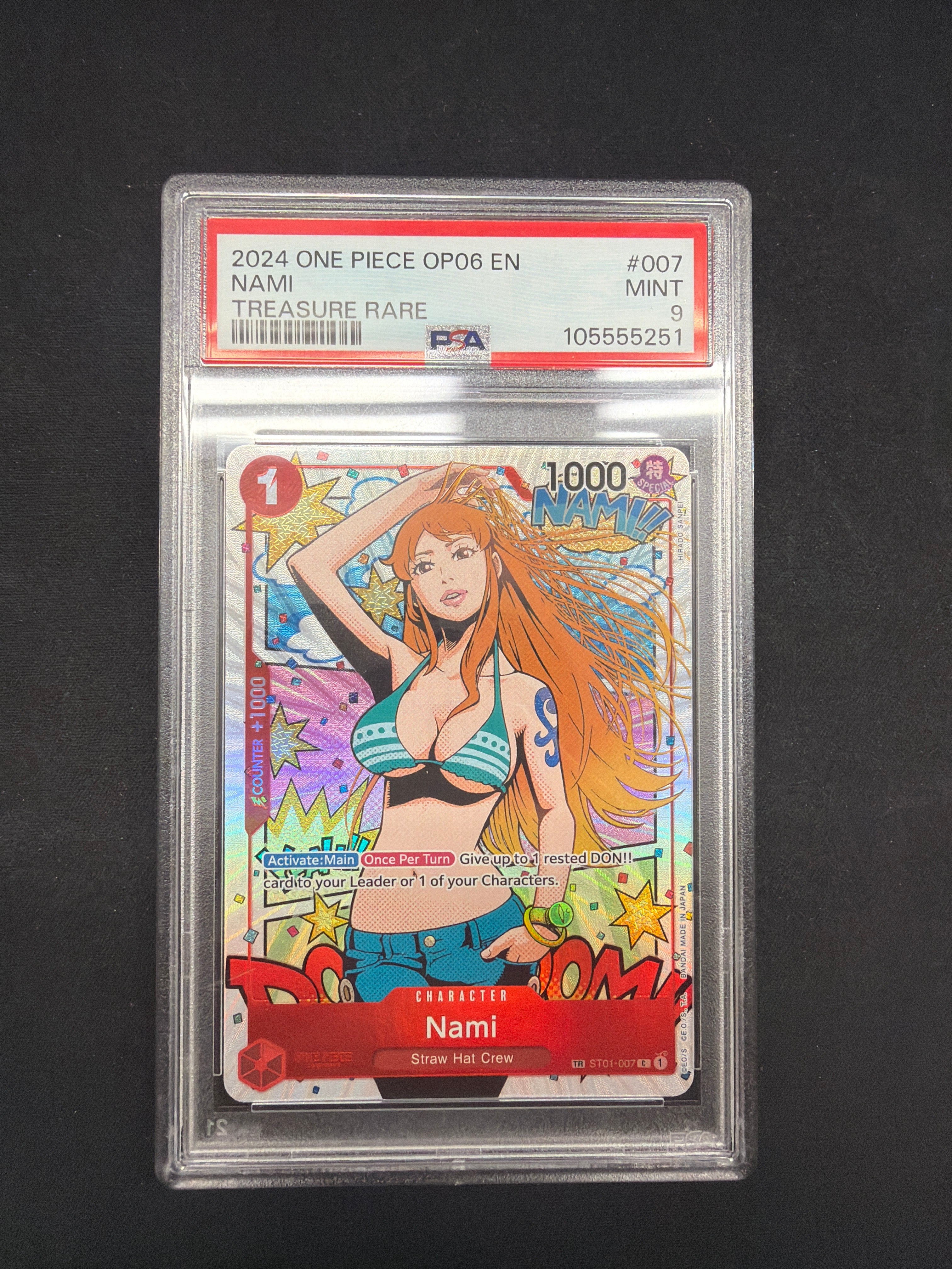 2024 One Piece OP06 EN Nami Treasure Rare PSA MINT 9