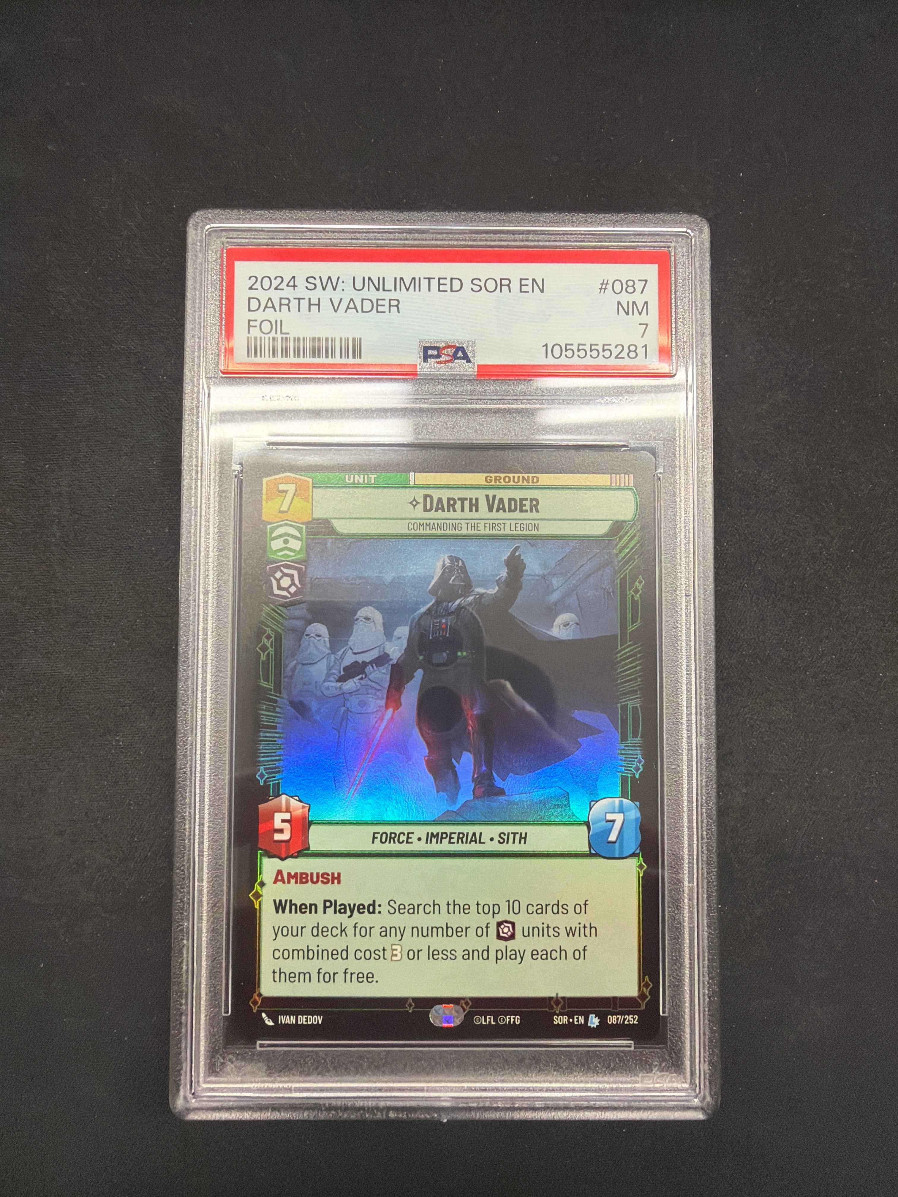 2024 SW: Unlimited Sor En Darth Vader Foil PSA NM 7