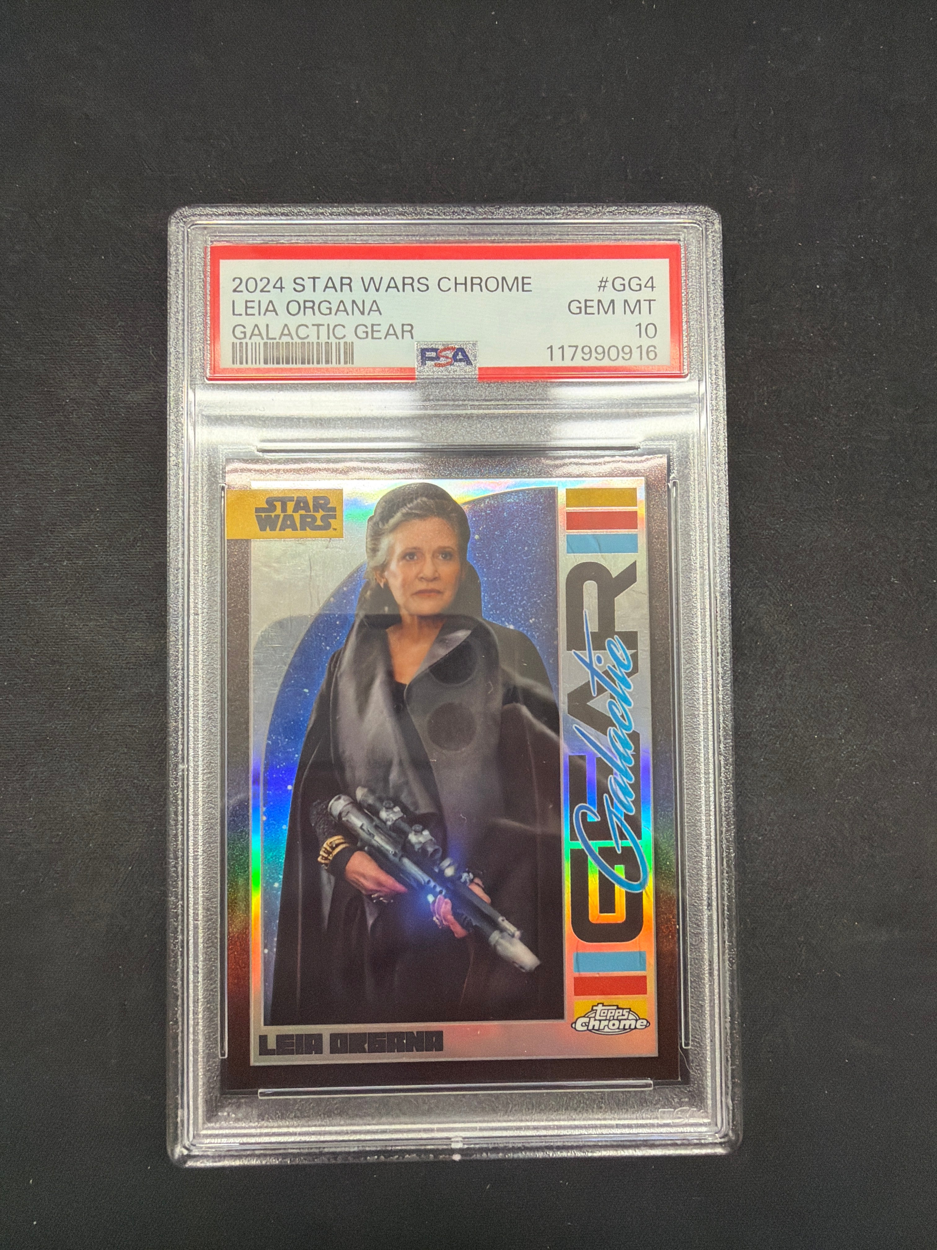 2024 Star Wars Chrome Leia Organa Galactic Gear PSA Gem MT 10
