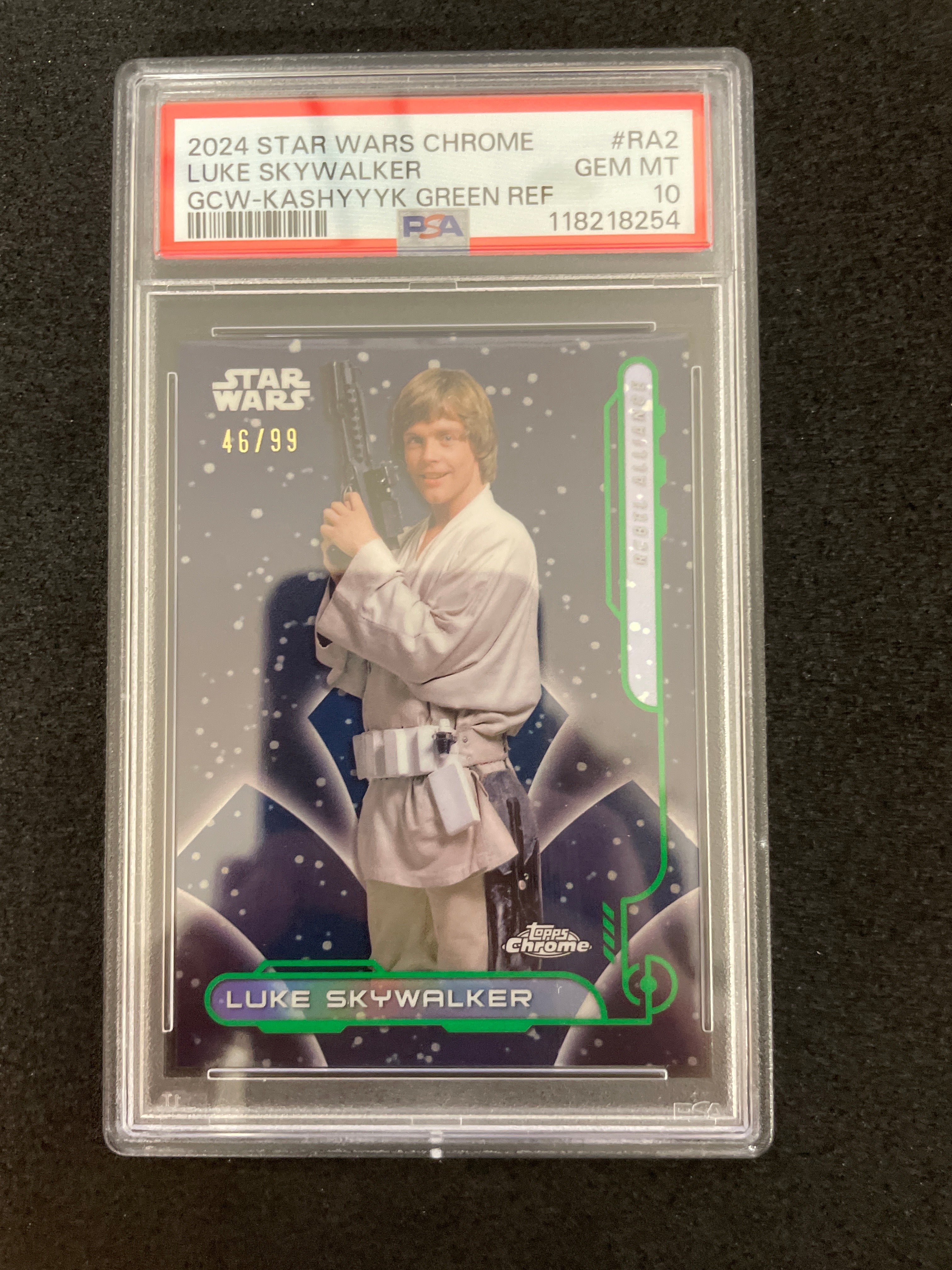 2024 Star Wars Chrome Luke Skywalker GCW- Kashyyyk Green Refractor GEM MINT PSA 10 /99