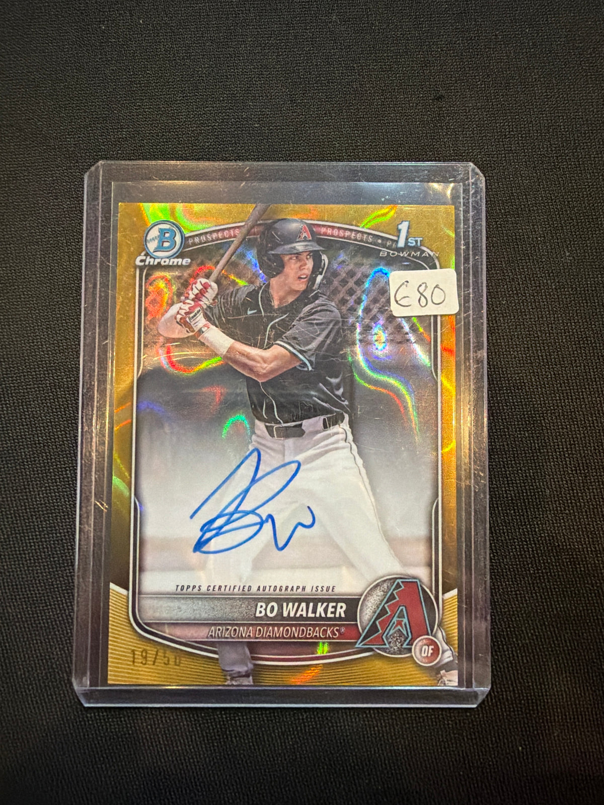 2025 Bowman Chrome Bo Walker Gold Auto /50