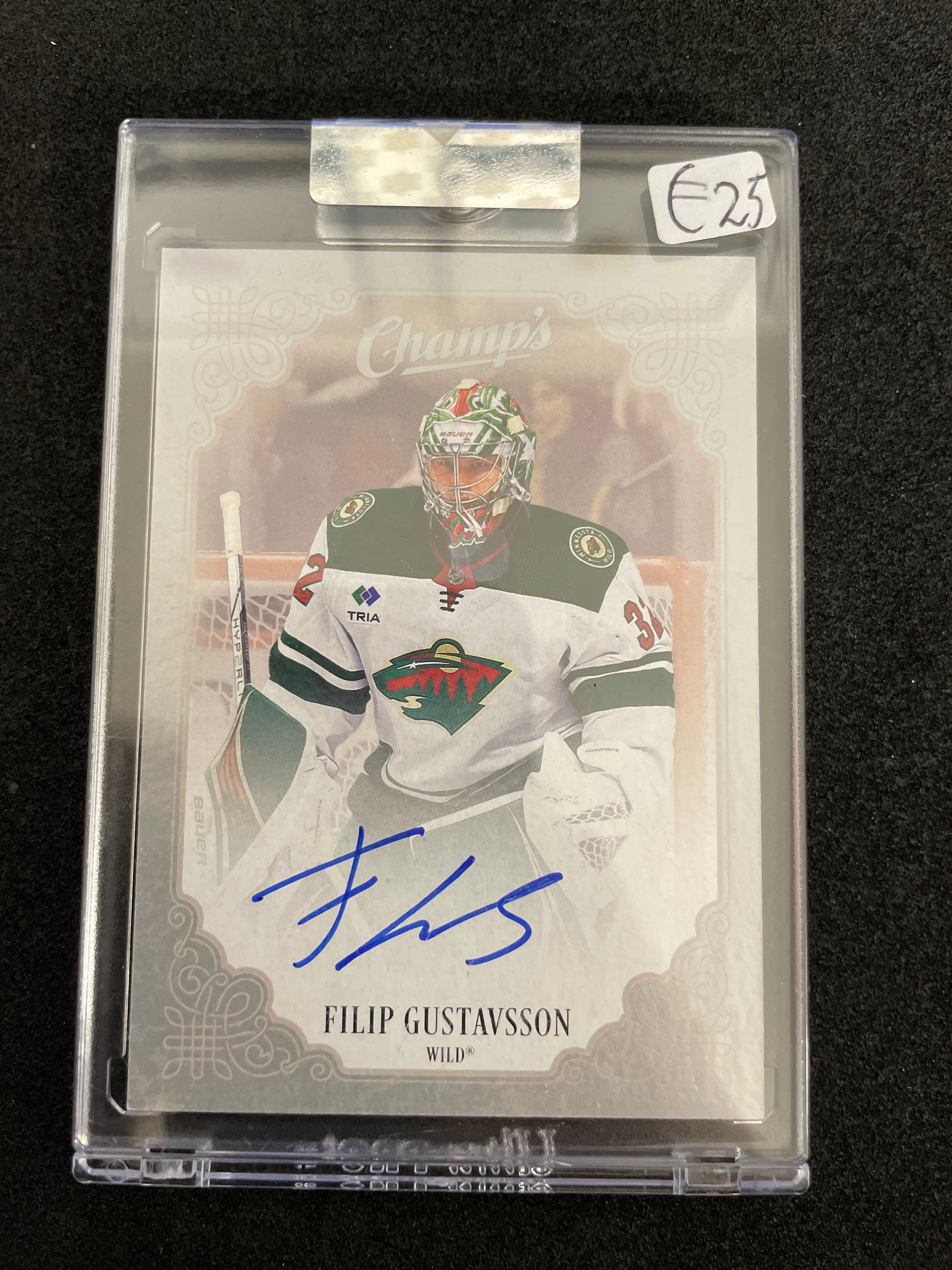 2023-24 Clear Cut Hockey Filip Gustavsson Champ’s Signature