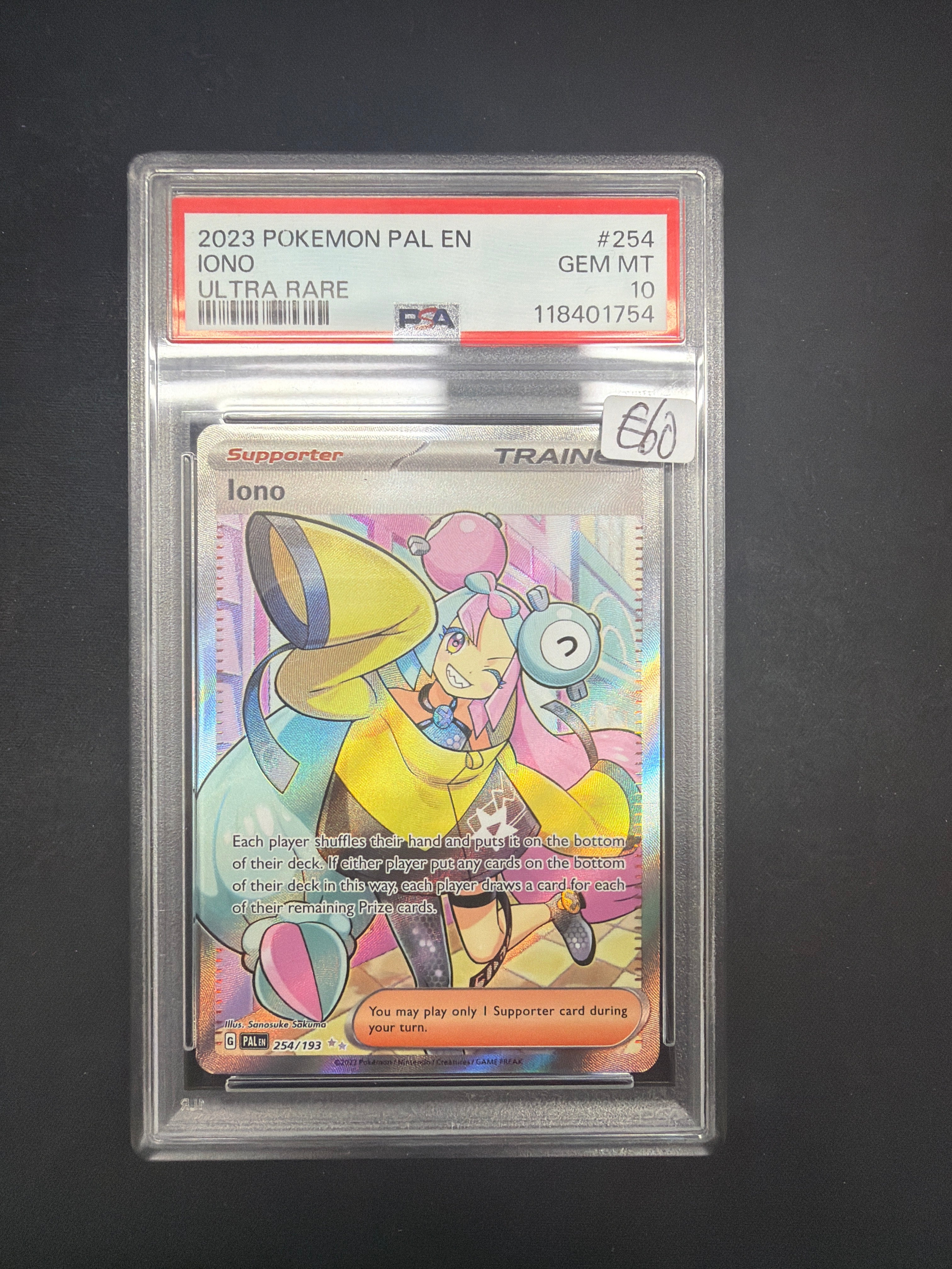 2023 Pokémon PAL EN IONO Ultra Rare PSA 10