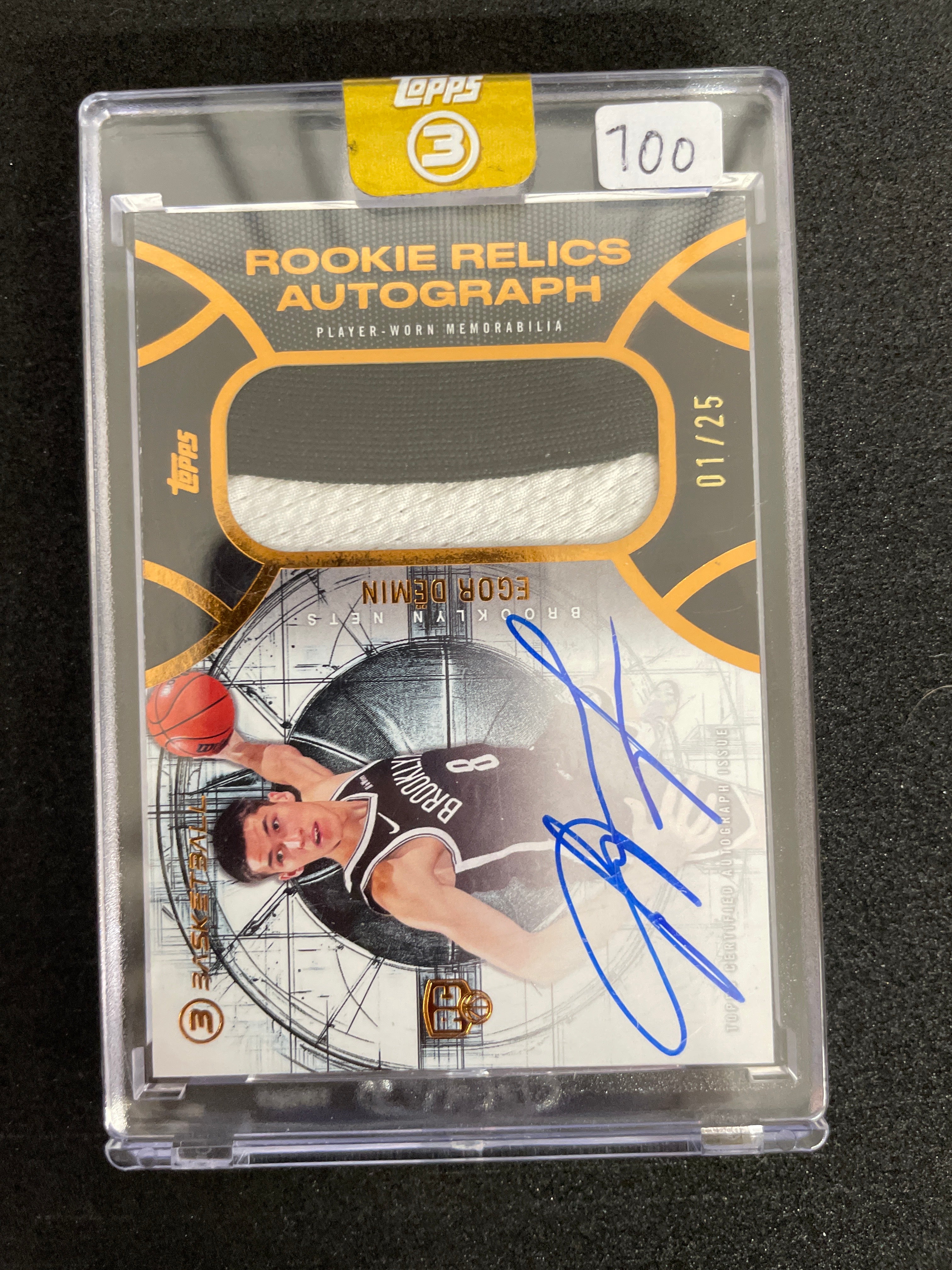 2025-26 Topps 3 Basketball Egor Dëmin Rookie Relic Auto /25