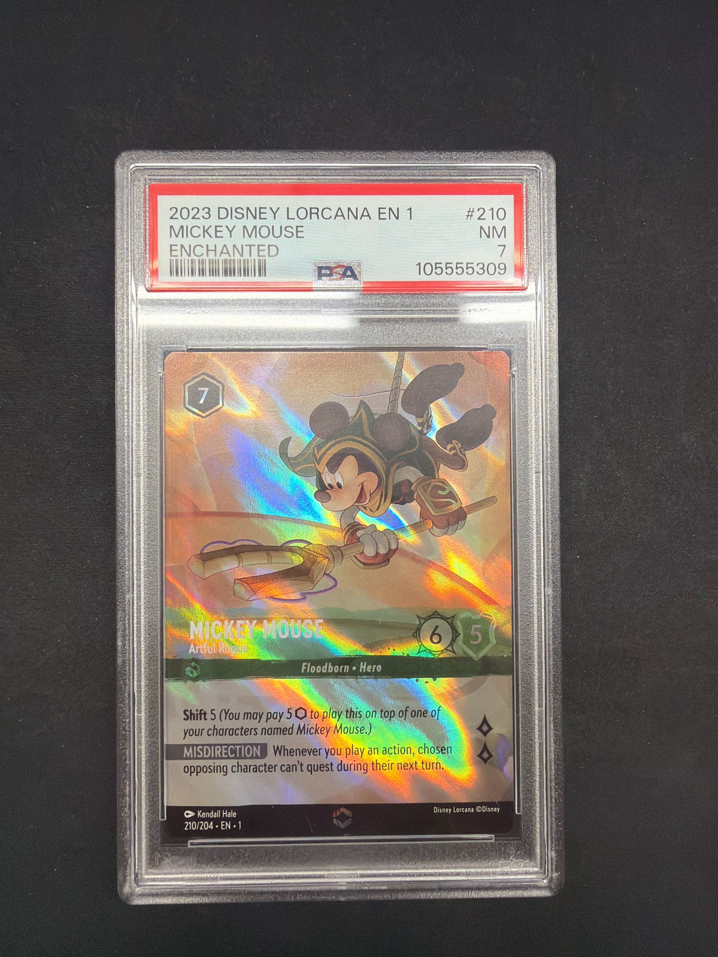 2023 Disney Lorcana En 1 Mickey Mouse Enchanted PSA NM 7