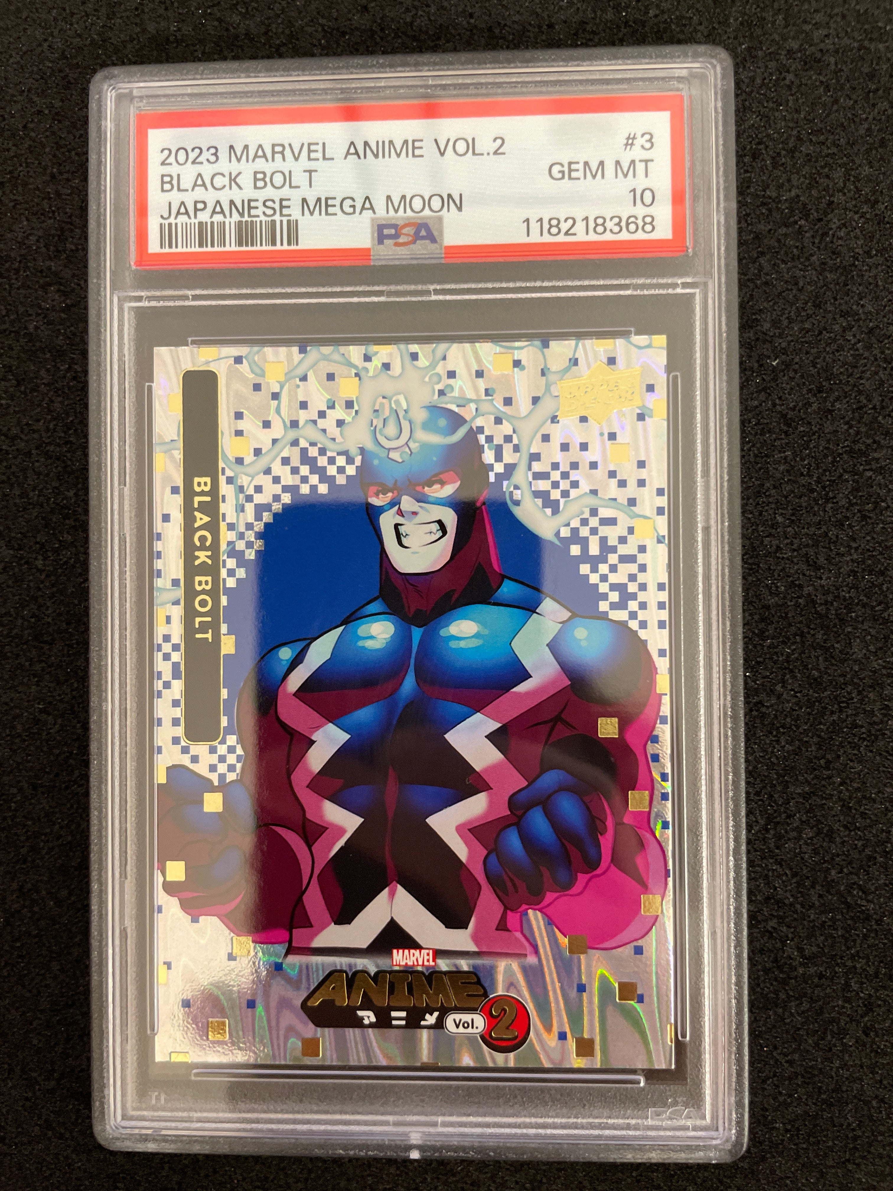 2023 Marvel Anime Vol.2 Black Bolt Japanese Mega Moon Gem Mint PSA 10