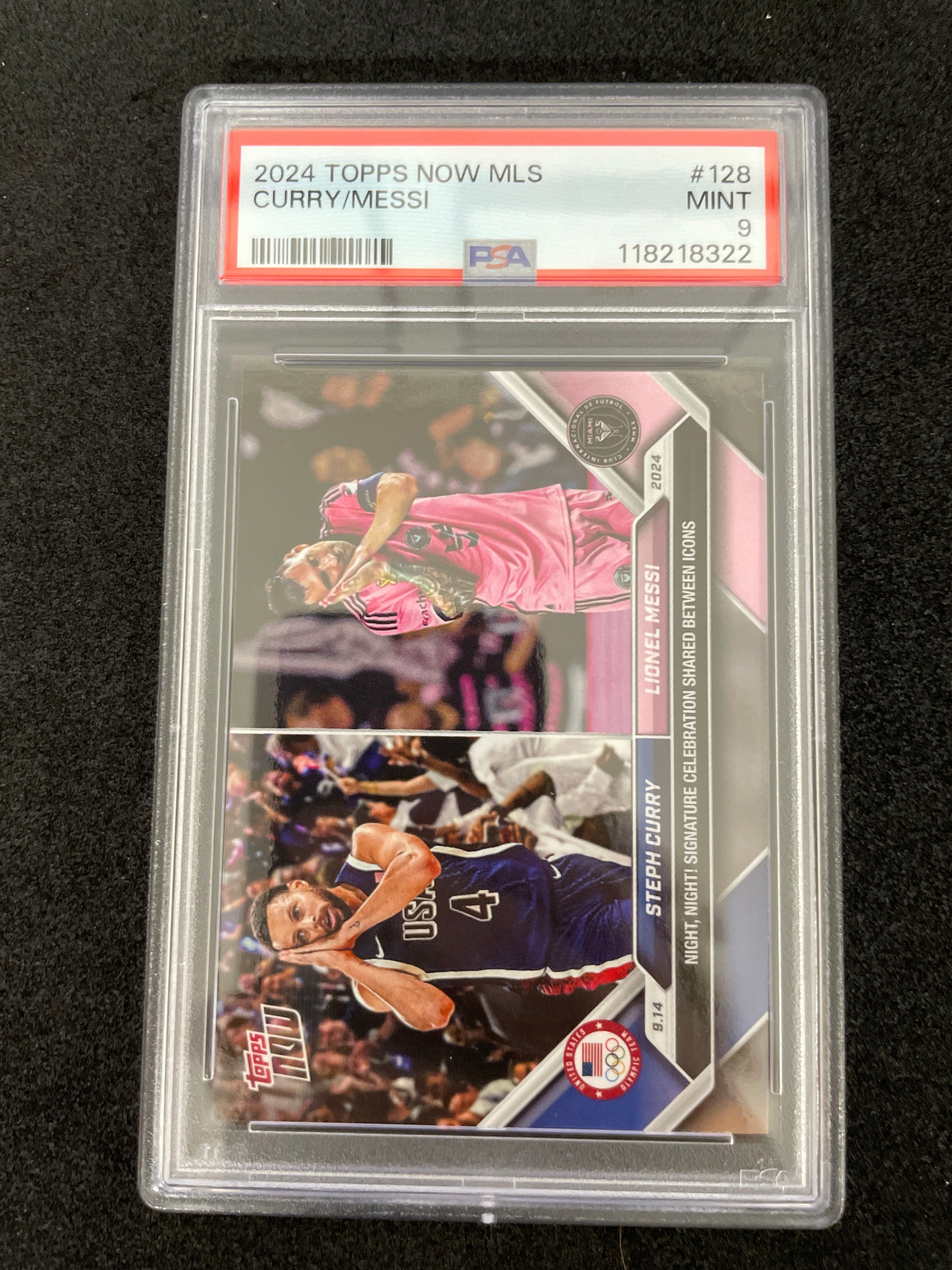 2024 Topps Now MLS Curry/Messi PSA 9