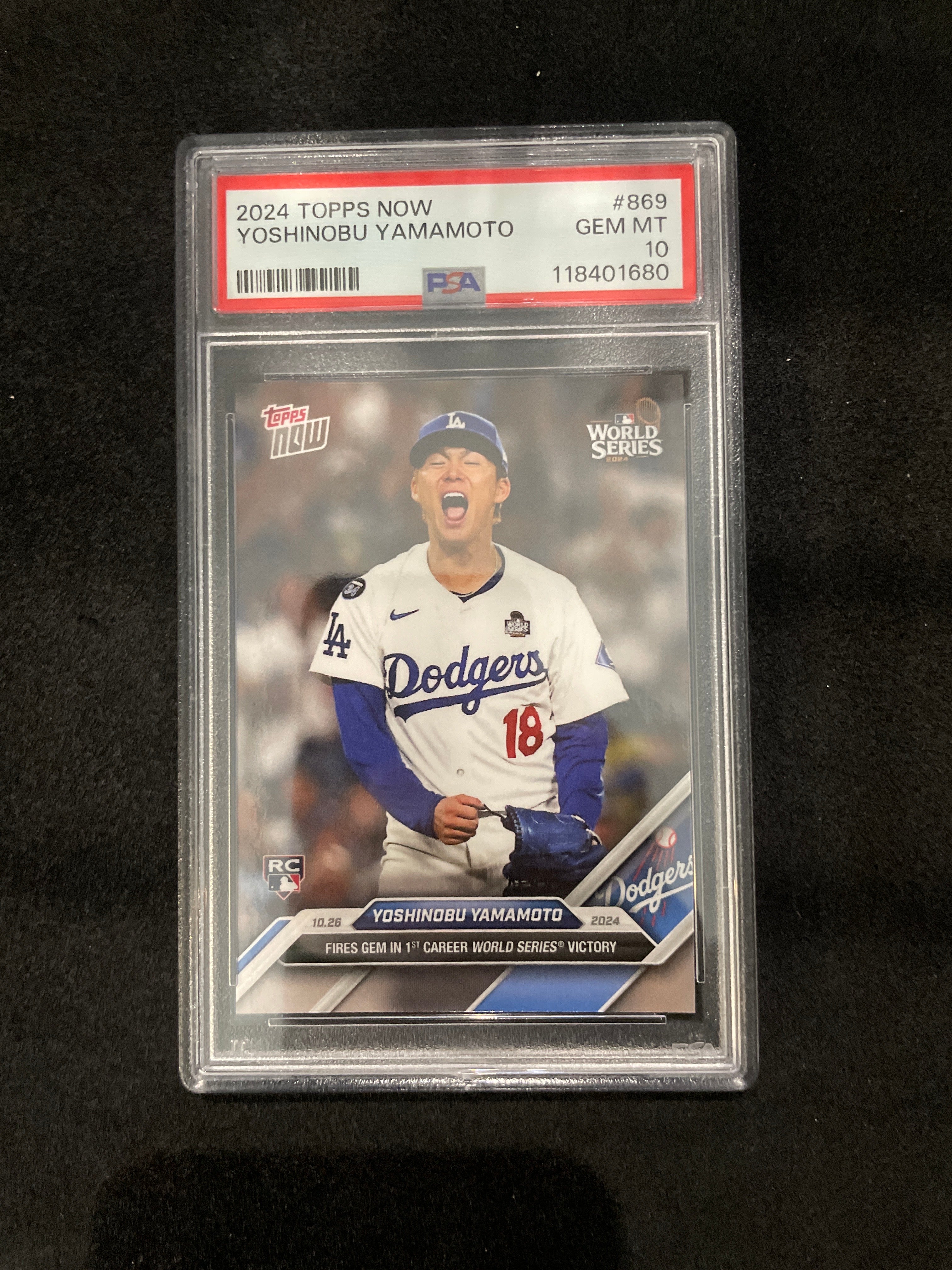 2024 Topps Now Yoshinobu Yamamoto #869 PSA 10