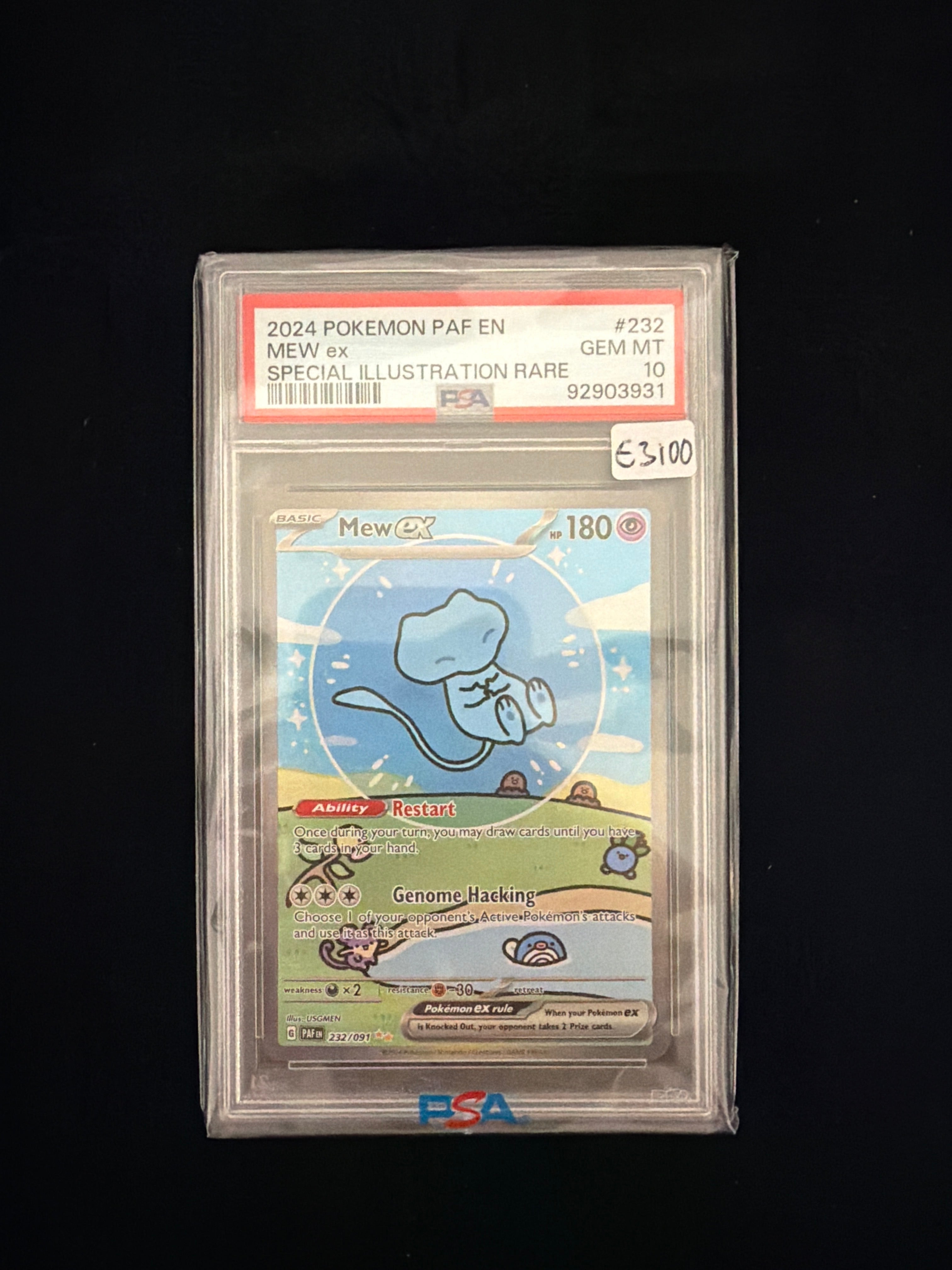 2024 Pokémon PAF EN Mew ex Special Illustration Rare PSA 10
