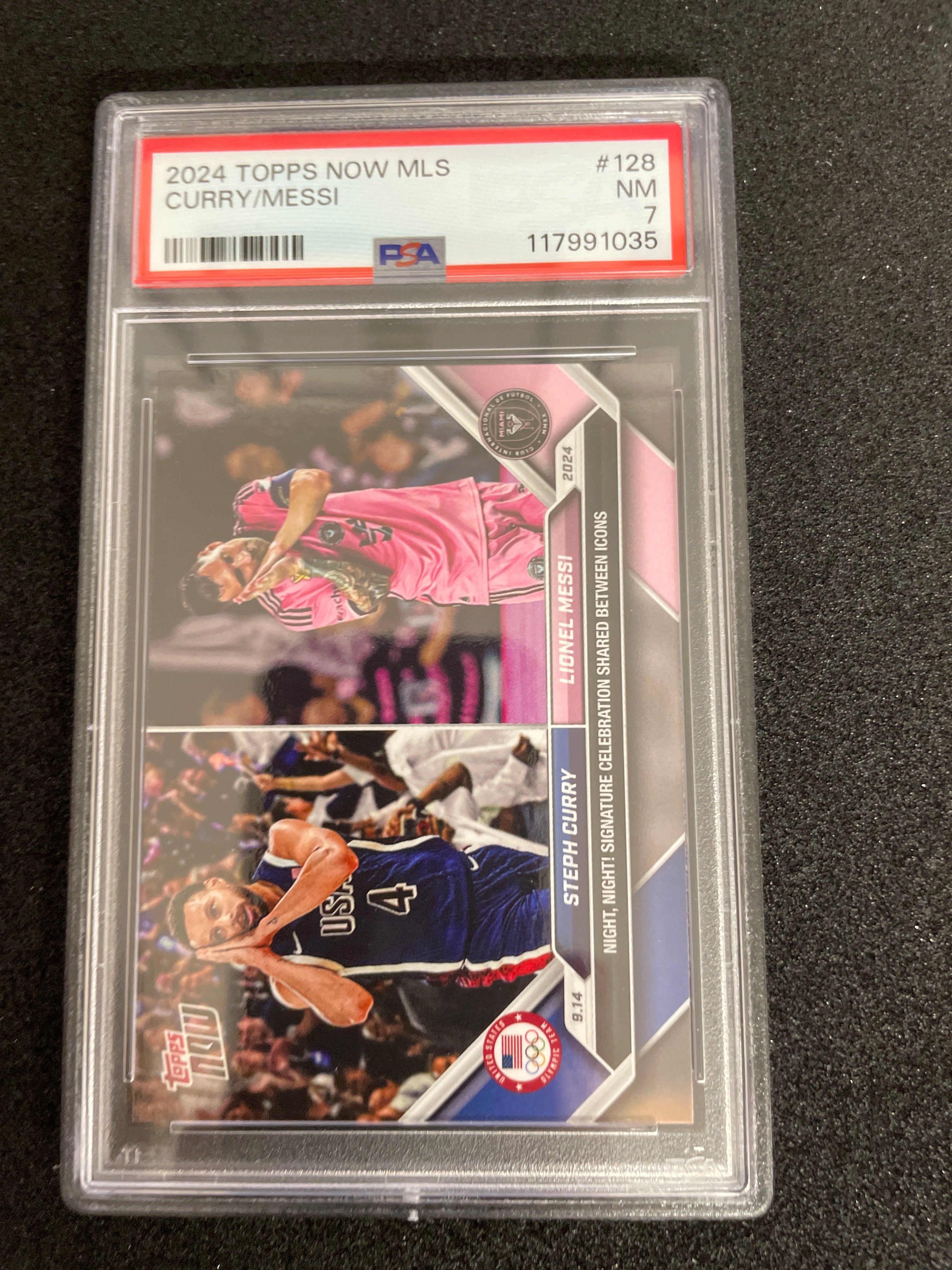 2024 Topps Now Mls Curry/Messi Near Mint PSA 7