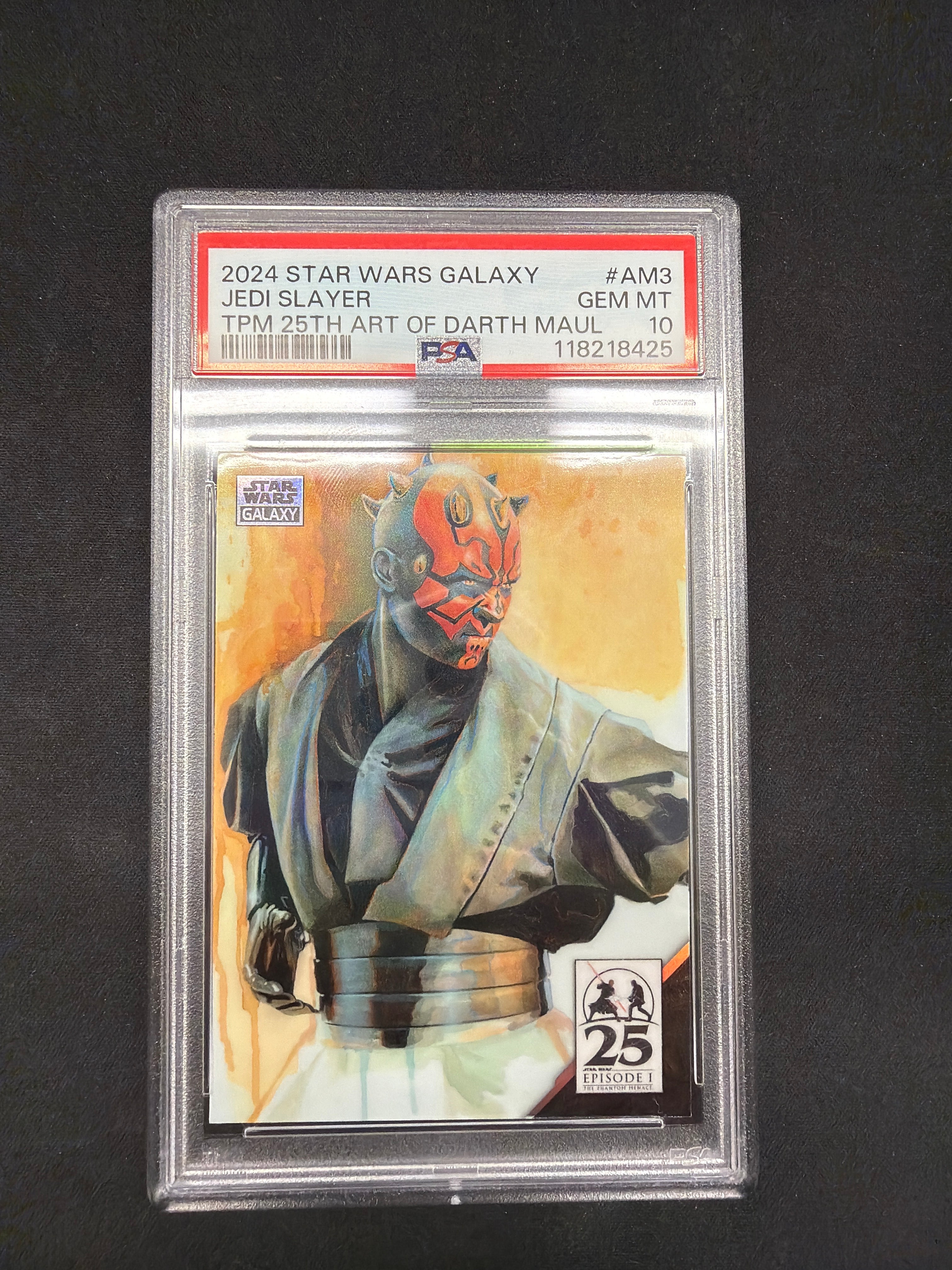 2024 Star Wars Galaxy Jedi Slayer TPM 25th Art Of Darth Maul PSA GEM MT 10