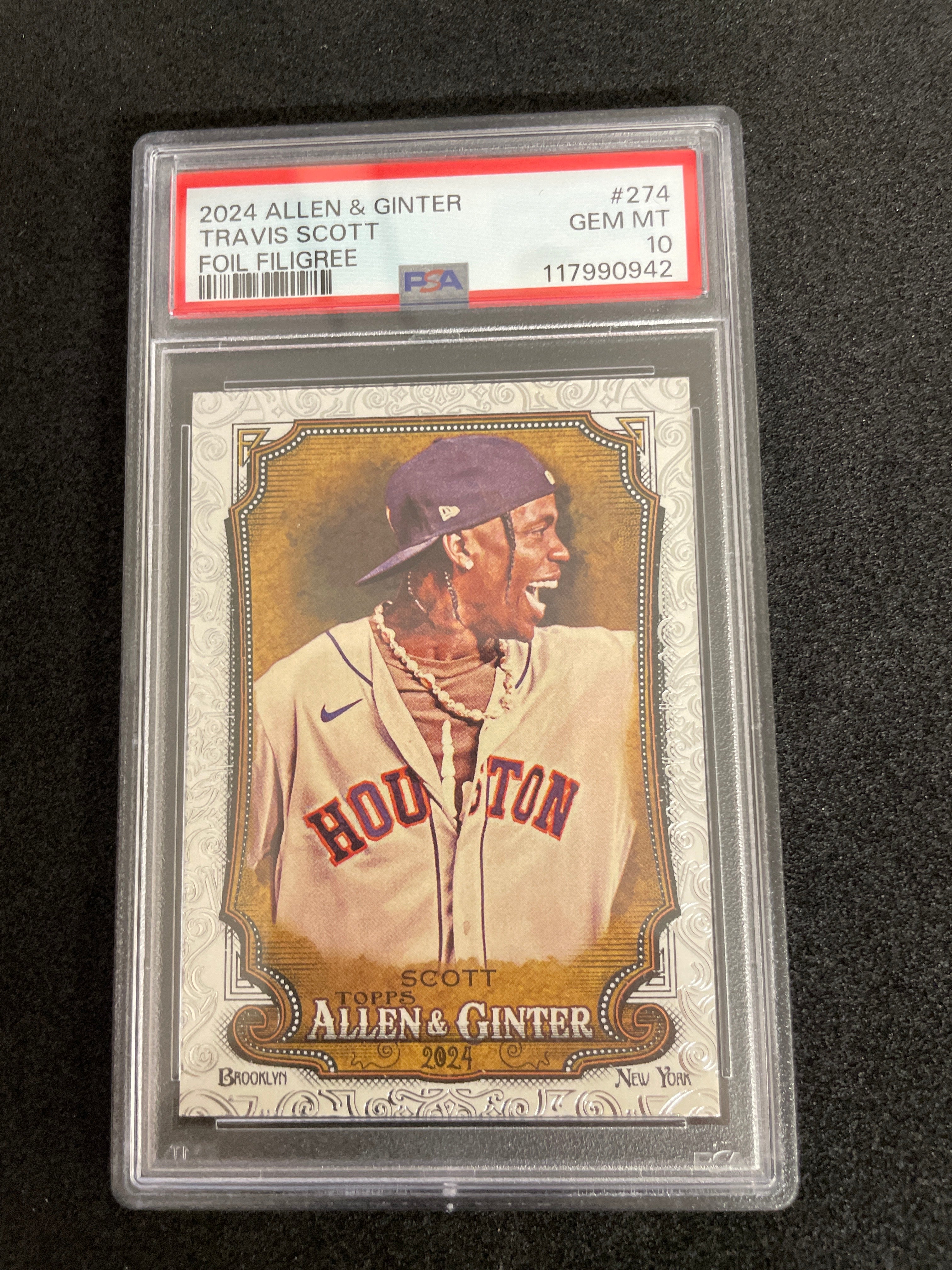2024 Allen & Ginter Travis Scott Foil Filigree GEM MINT PSA 10