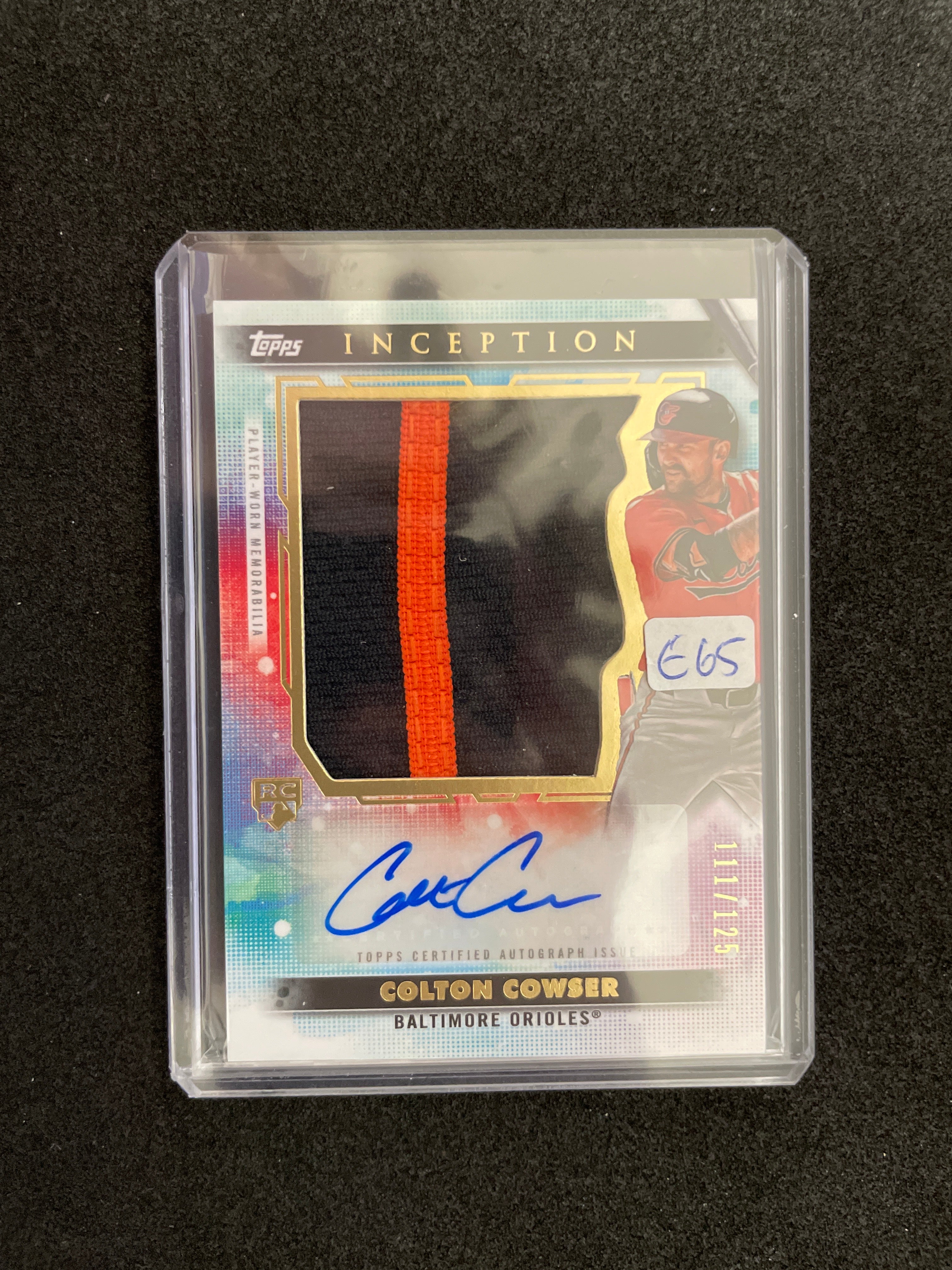 2024 Topps Inception Baseball Colton Cowser Relic Autograph /125