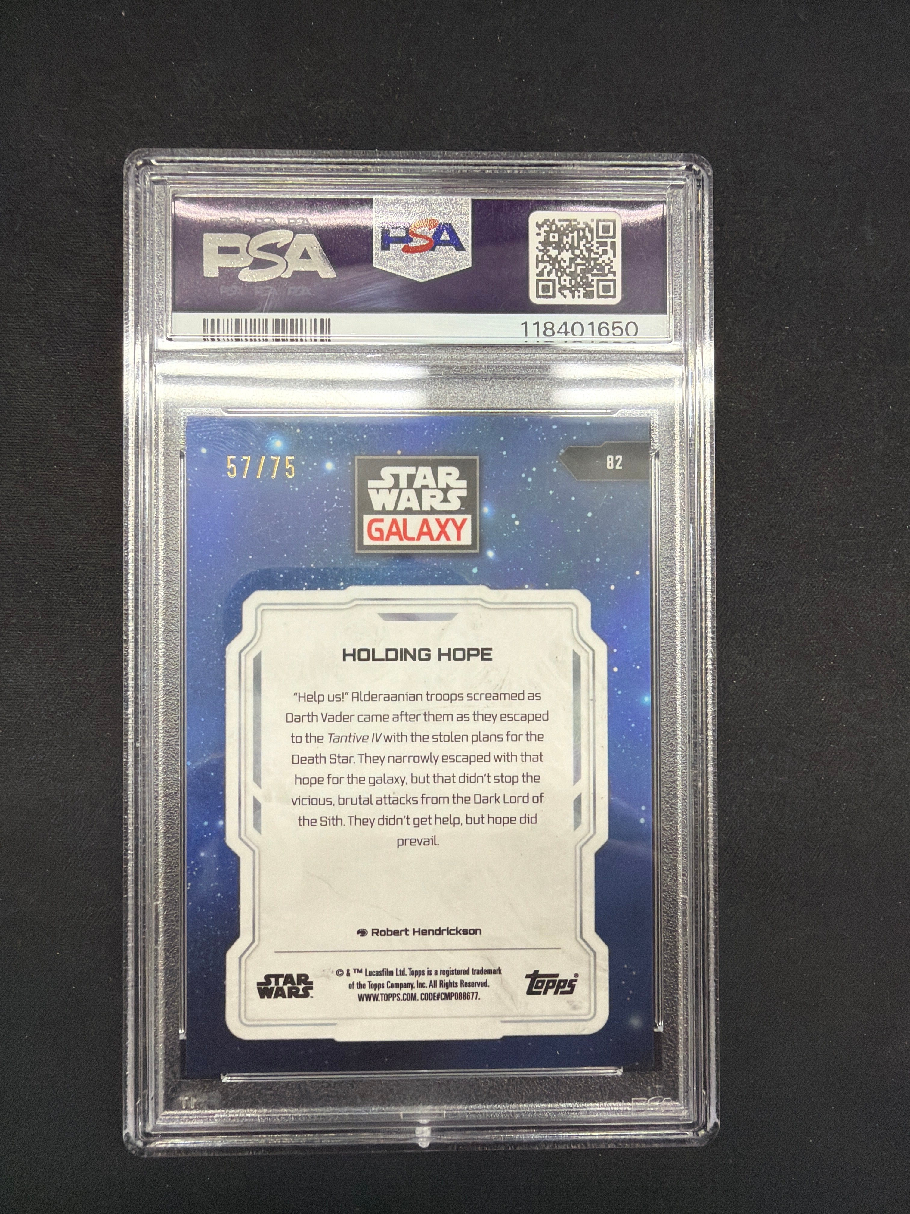2024 Star Wars Galaxy Holding Hope Prism Refractor PSA MINT 9 /75
