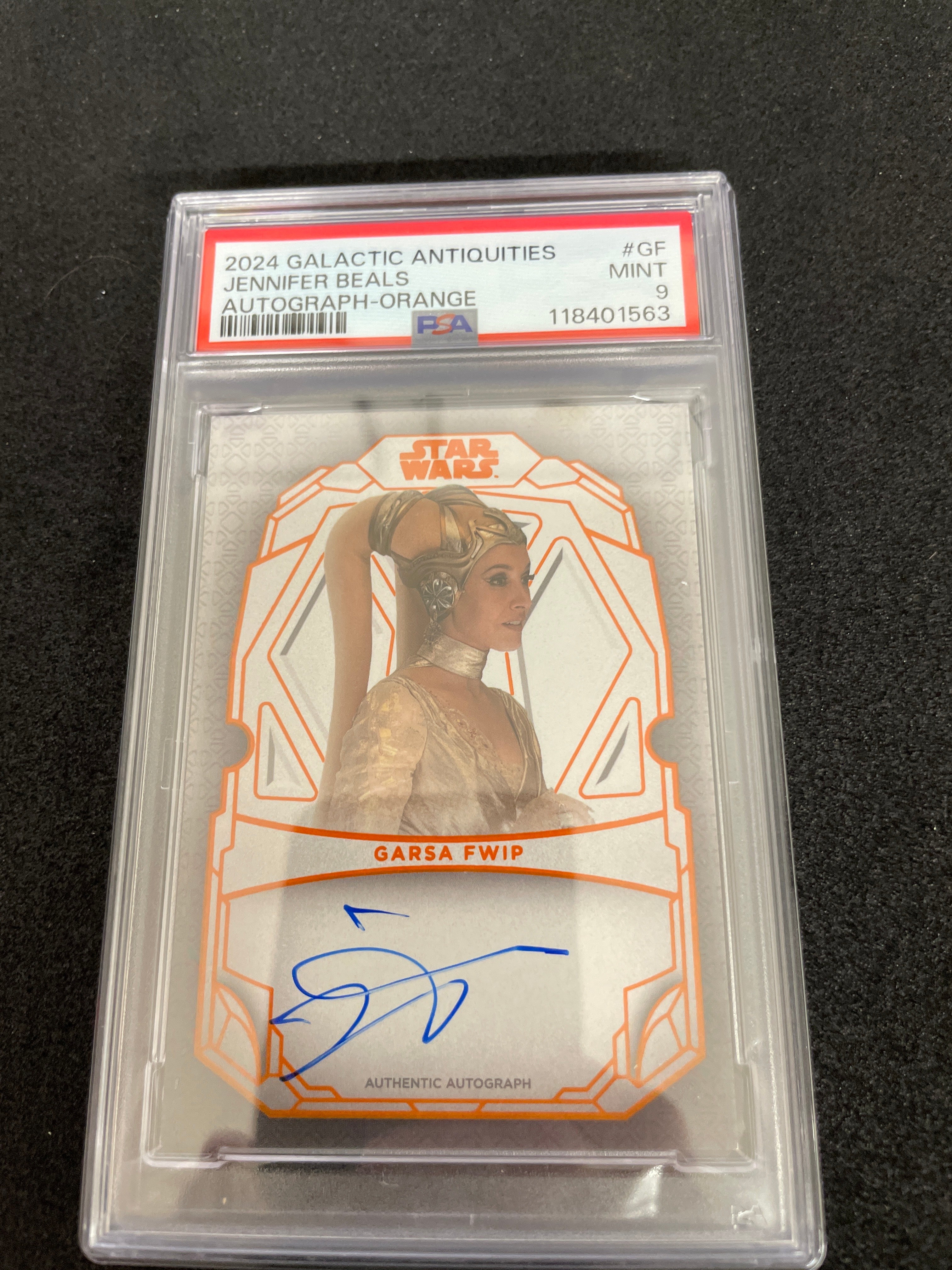 2024 Galactic Antiquities Jennifer Beals Autograph-Orange MINT PSA 9 /25