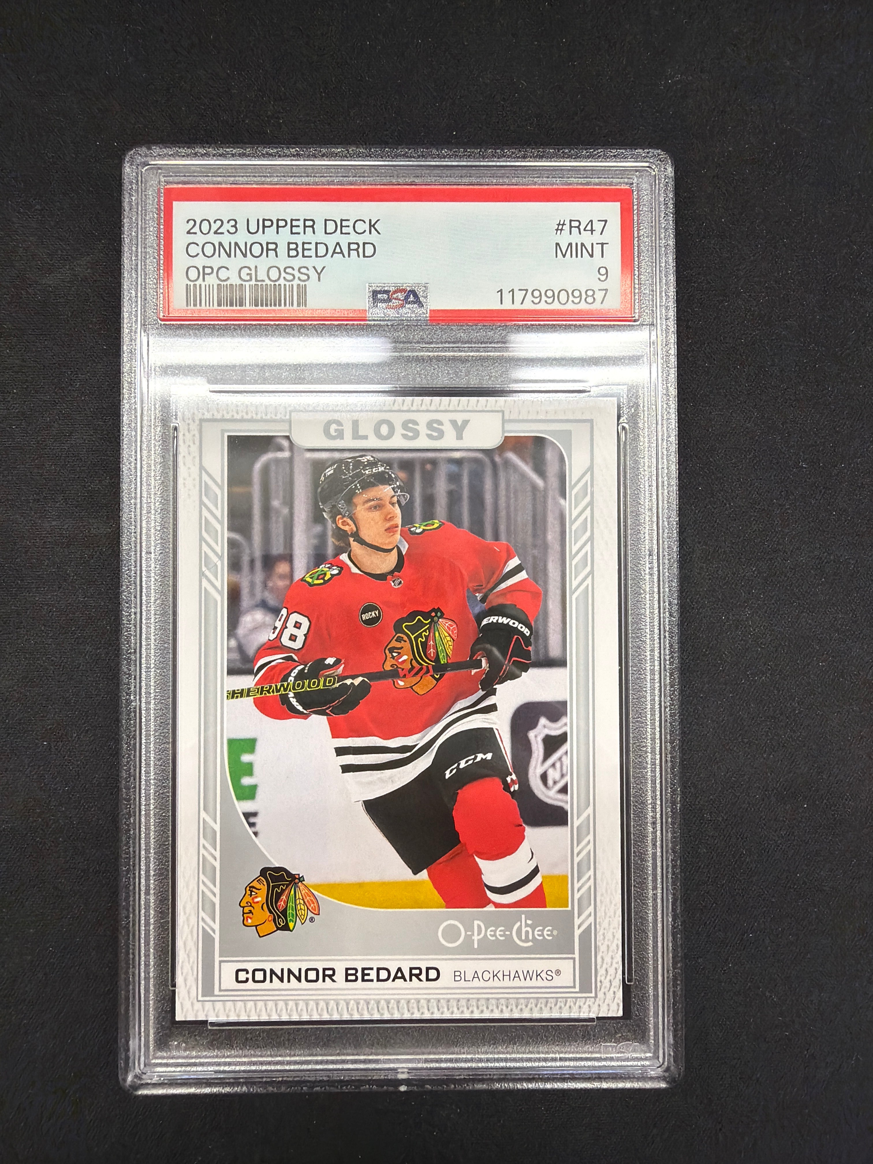 2023 Upper Deck Connor Bedard OPC Glossy PSA MINT 9